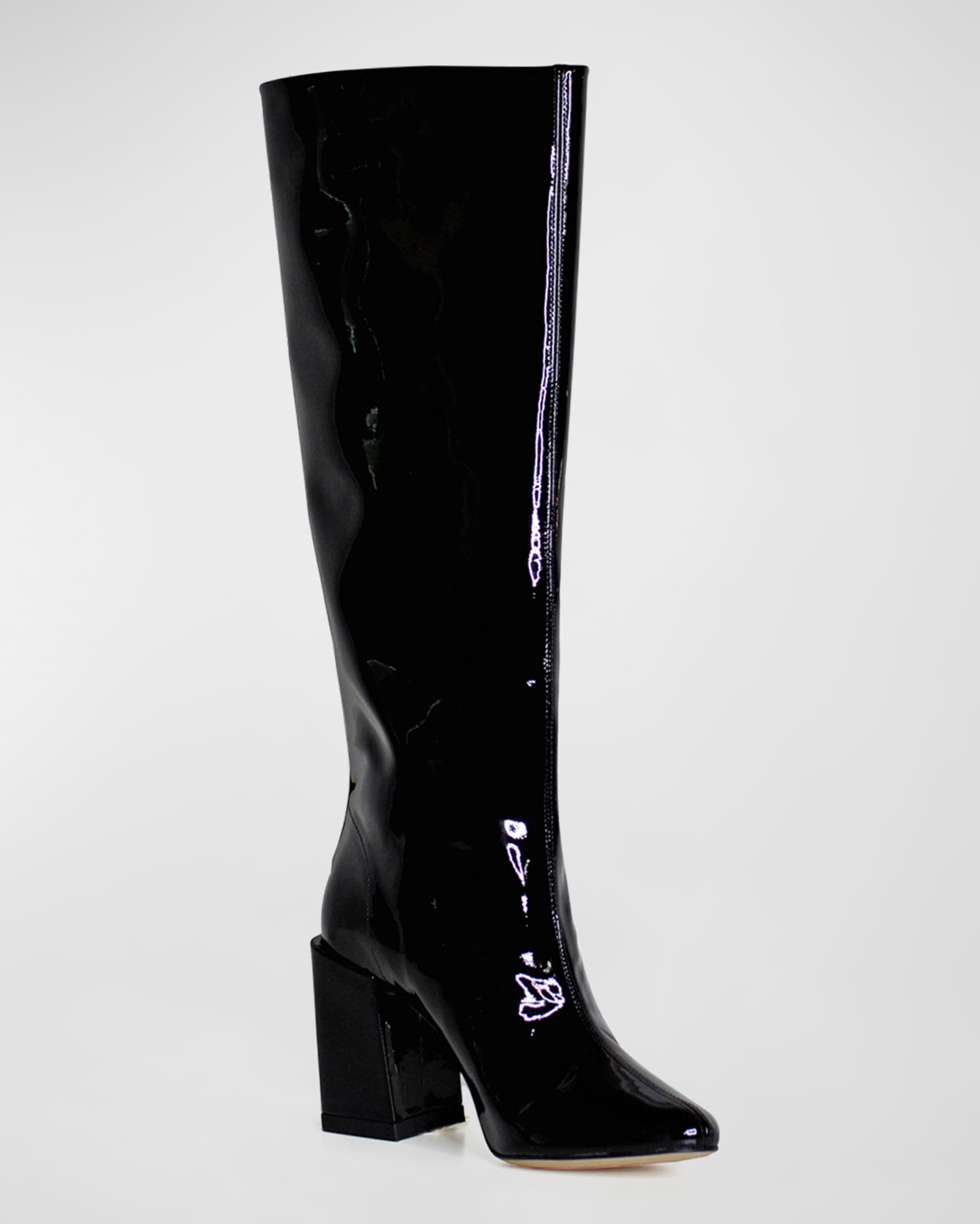 dm patent chelsea boots