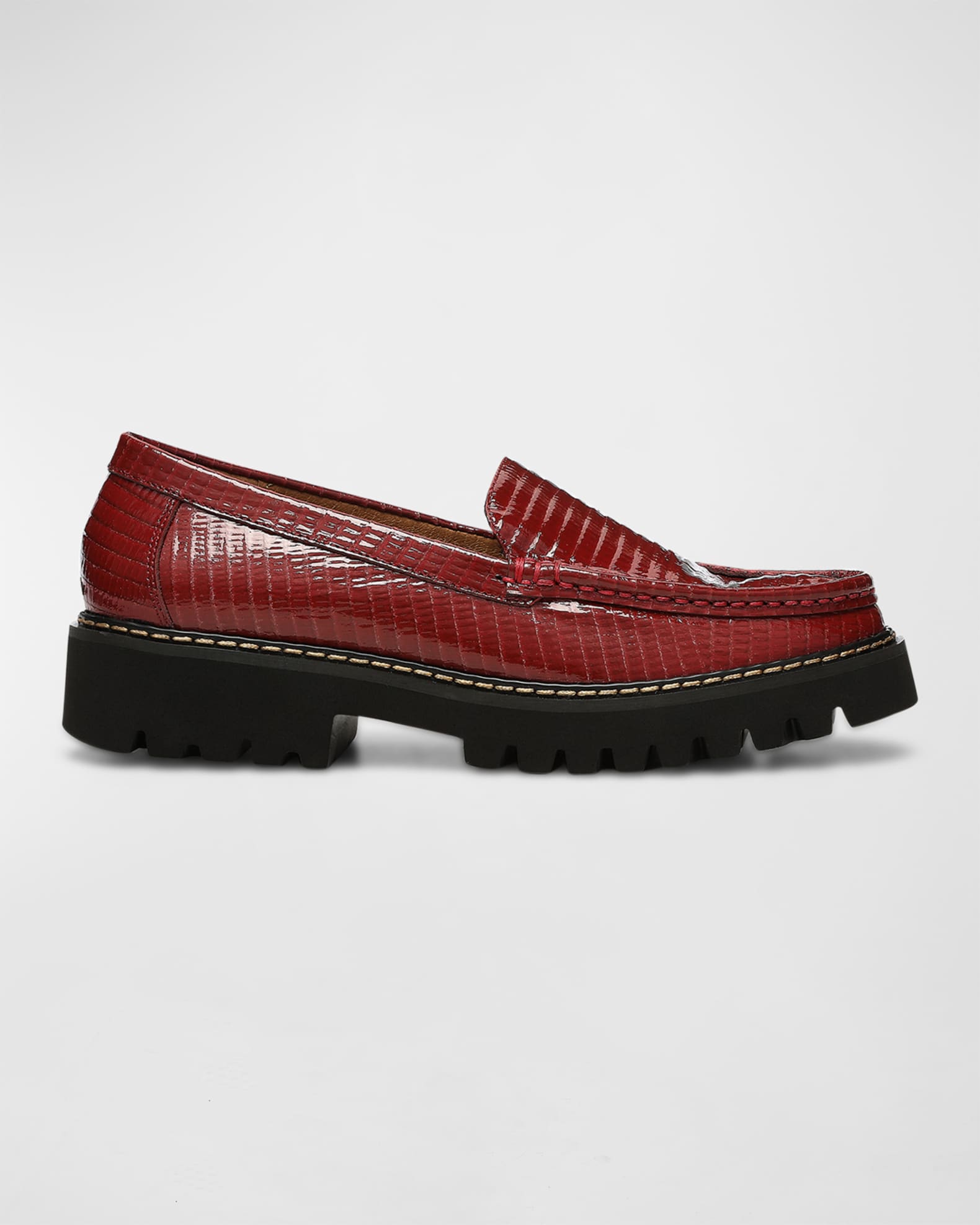 Donald J Pliner Hope Lizard Embossed Leather Loafers | Neiman Marcus