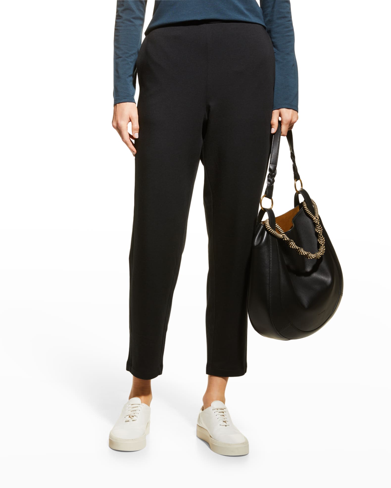 Eileen Fisher Cropped Knit Terry Pants