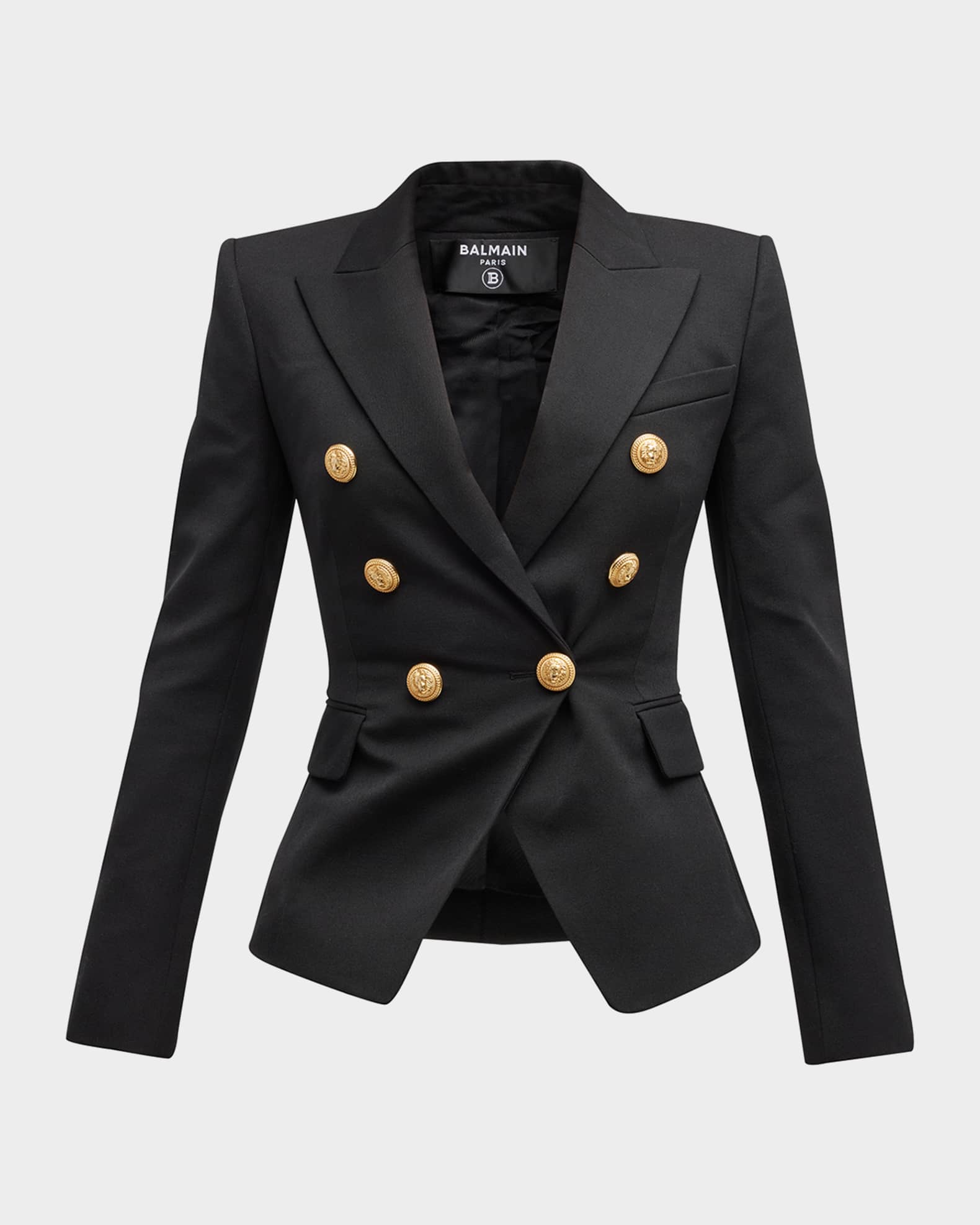 Classic Wool Blazer w Button Detail