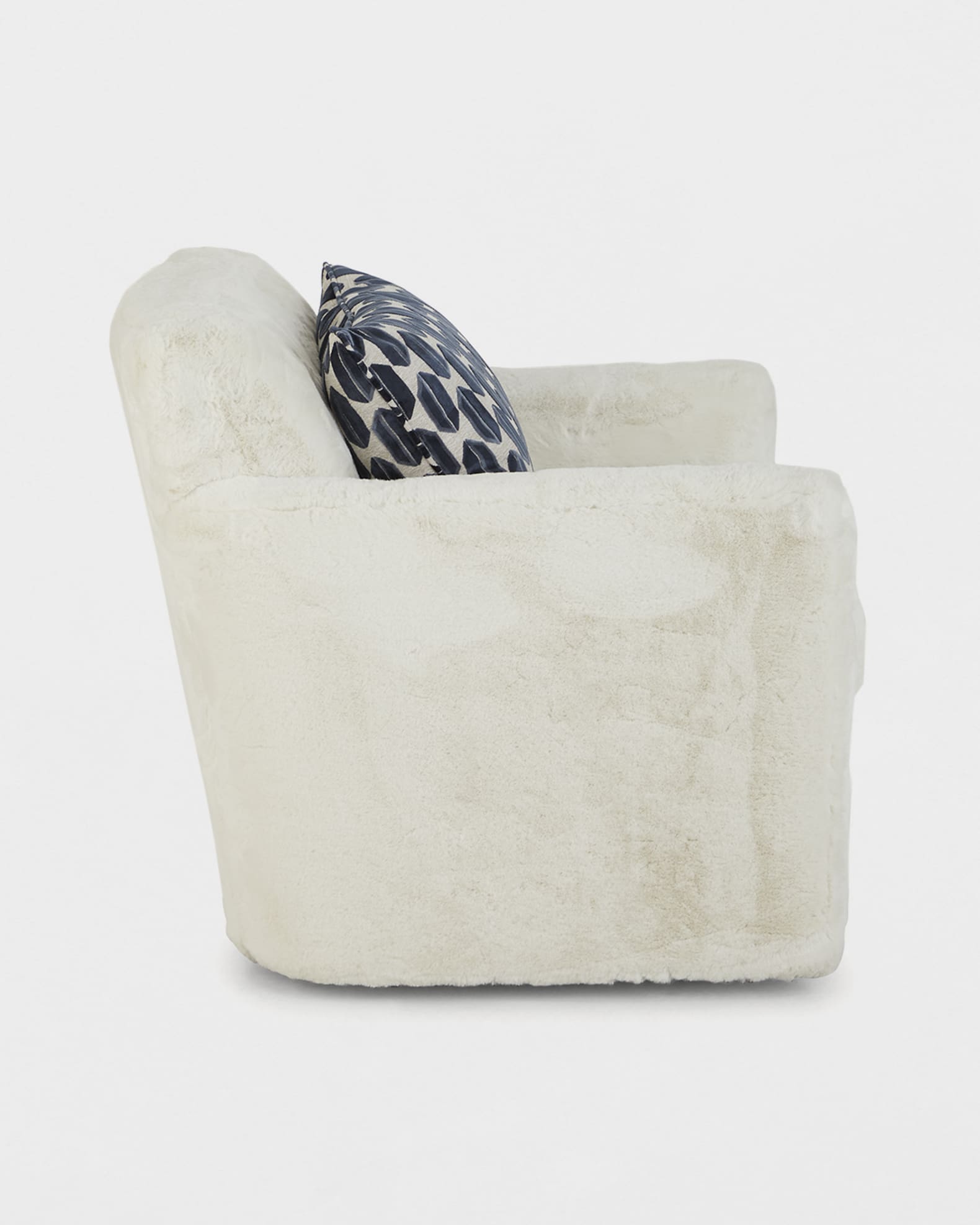 Massoud Andantino Faux Fur Swivel Chair Neiman Marcus
