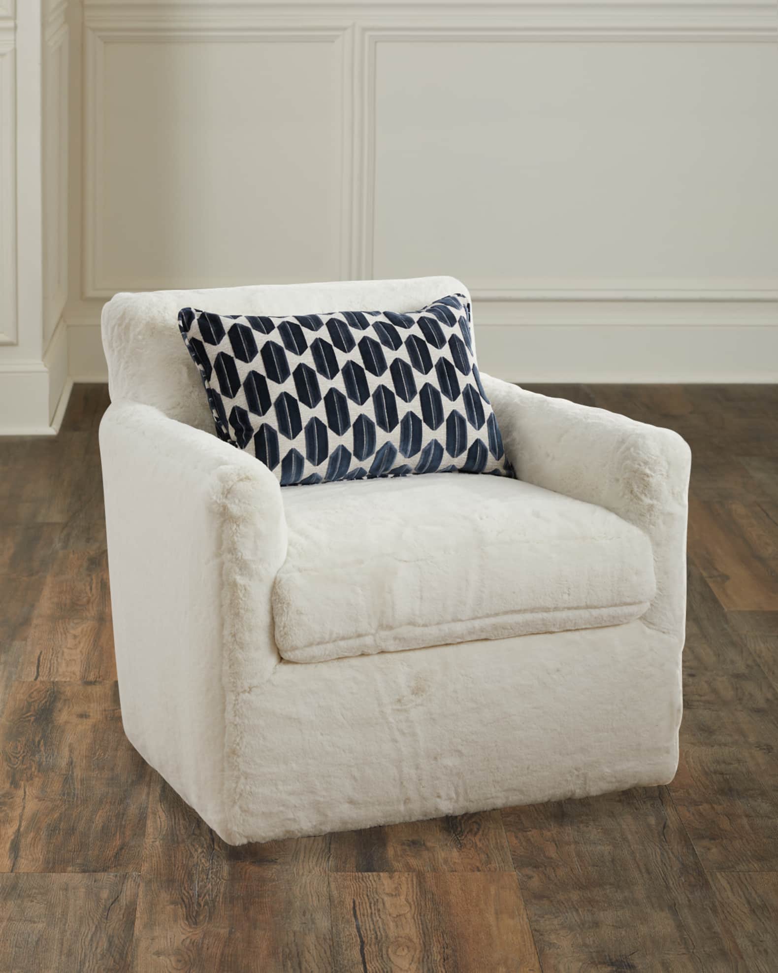 Andantino Faux Fur Swivel Chair 0