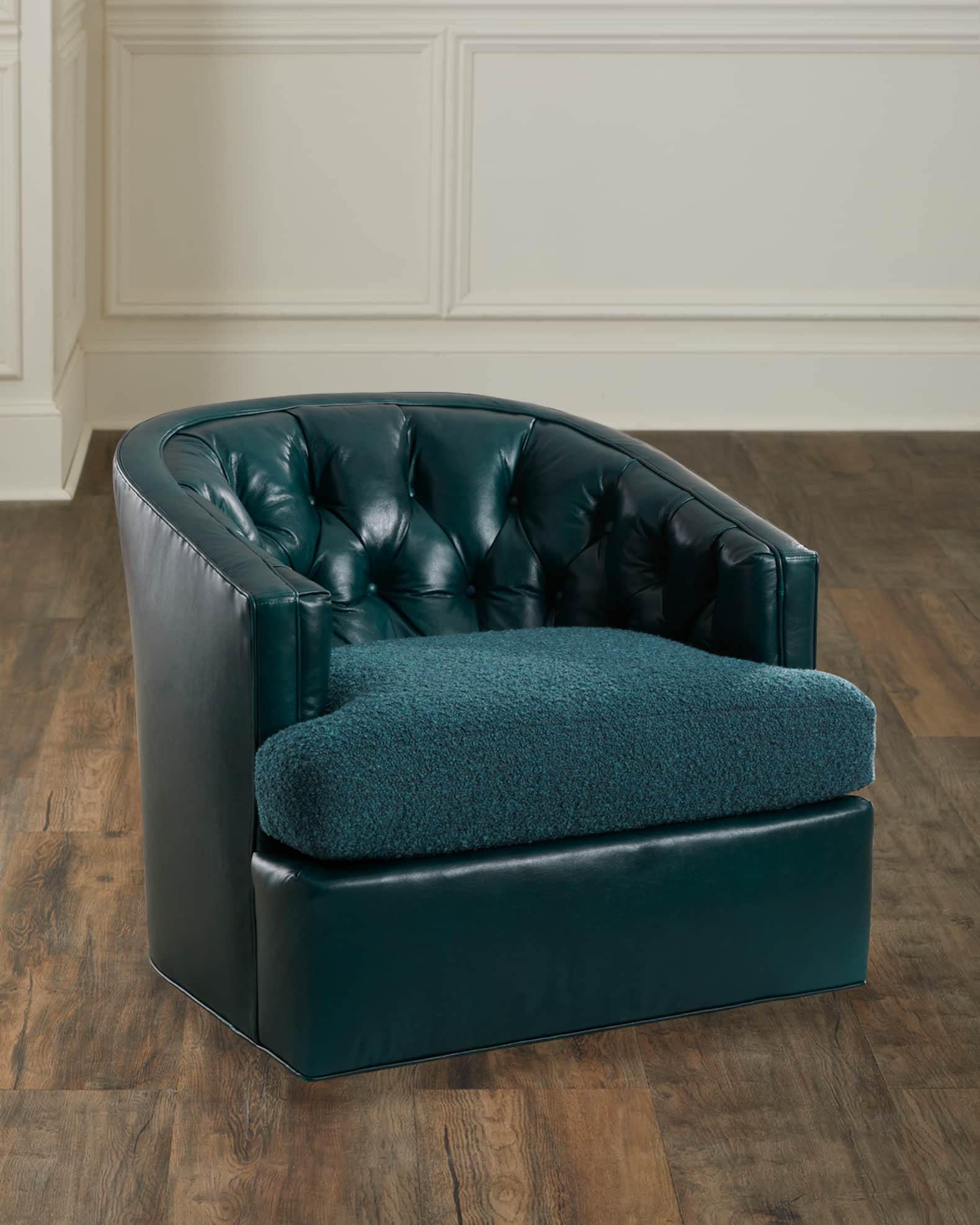 Jacinta Leather Swivel Chair 0