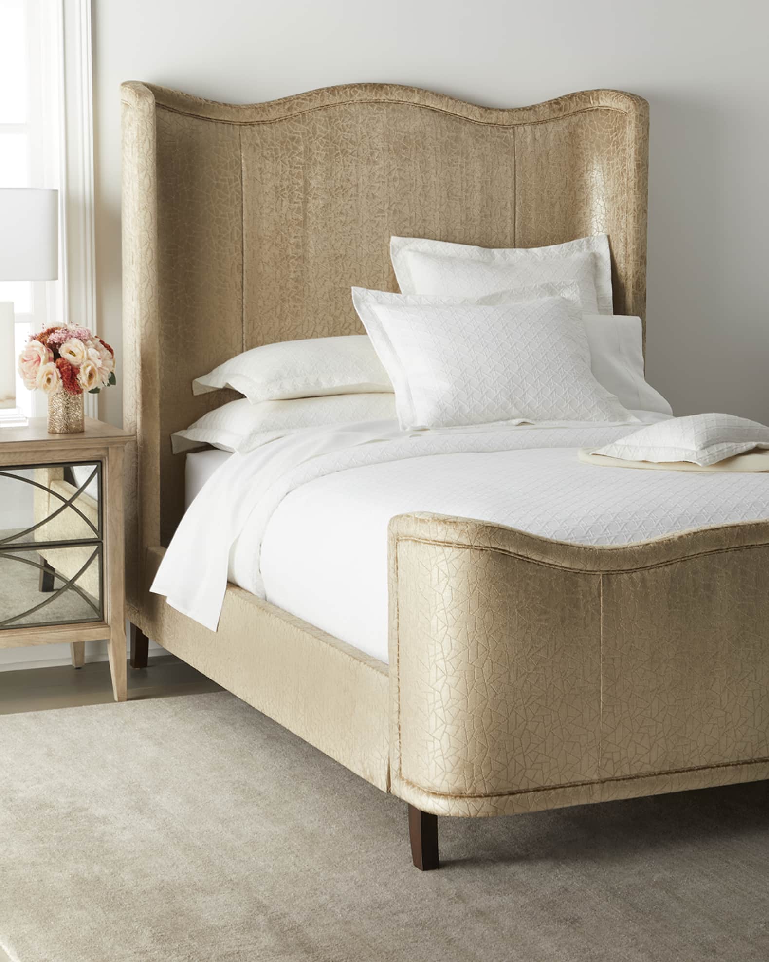 AYA　1002 Enya Upholstered Queen Bed | Neiman Marcus
