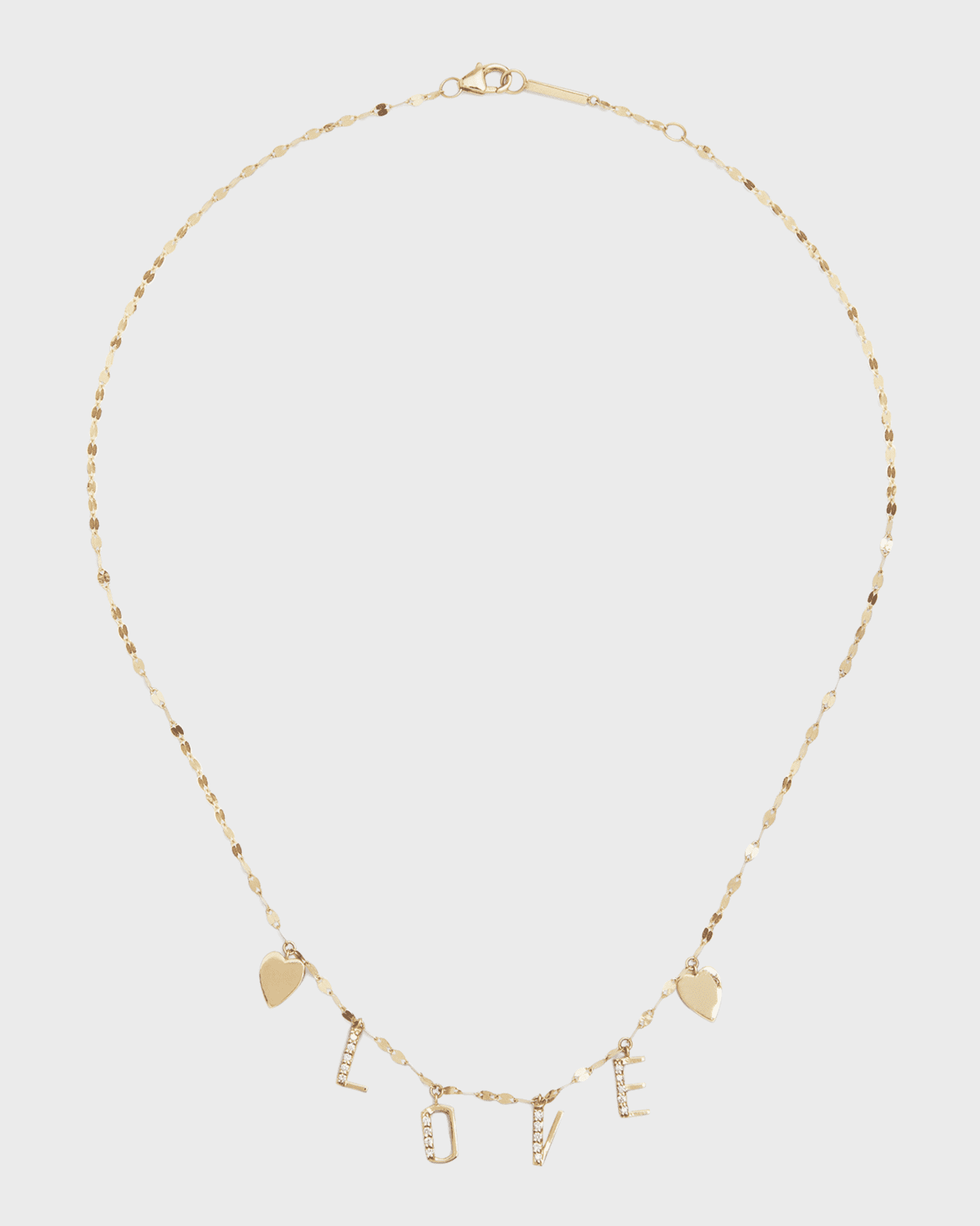 LANA Block Love Necklace with Dangle Hearts Neiman Marcus