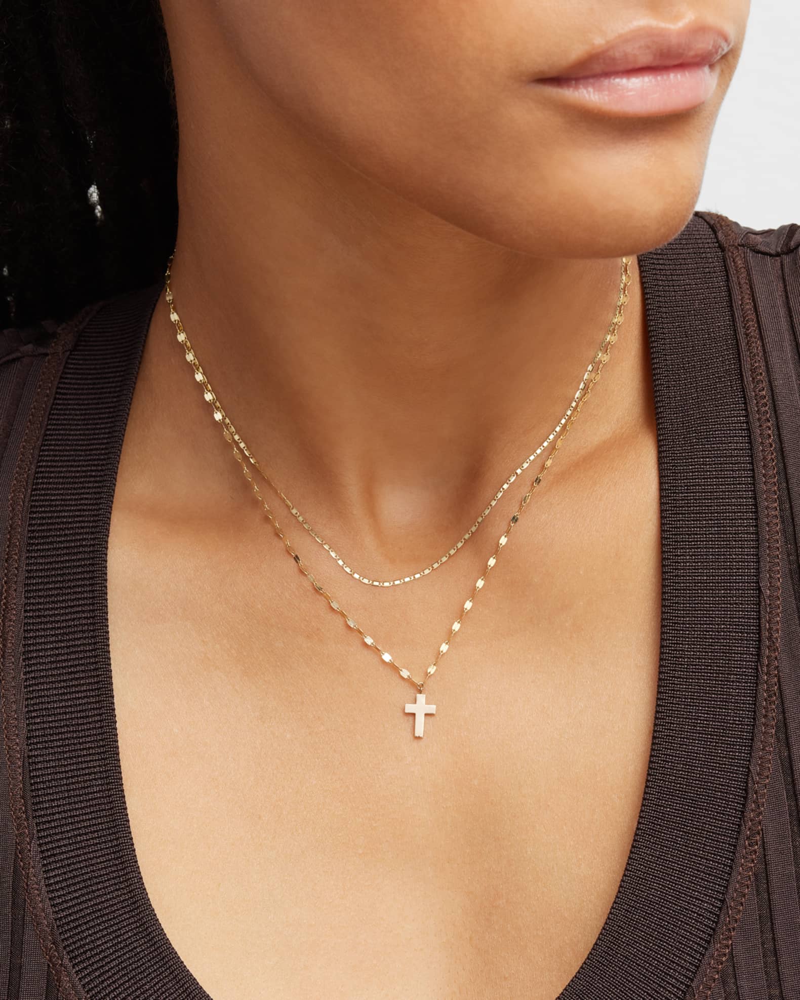 LANA Double Strand Cross Necklace Neiman Marcus