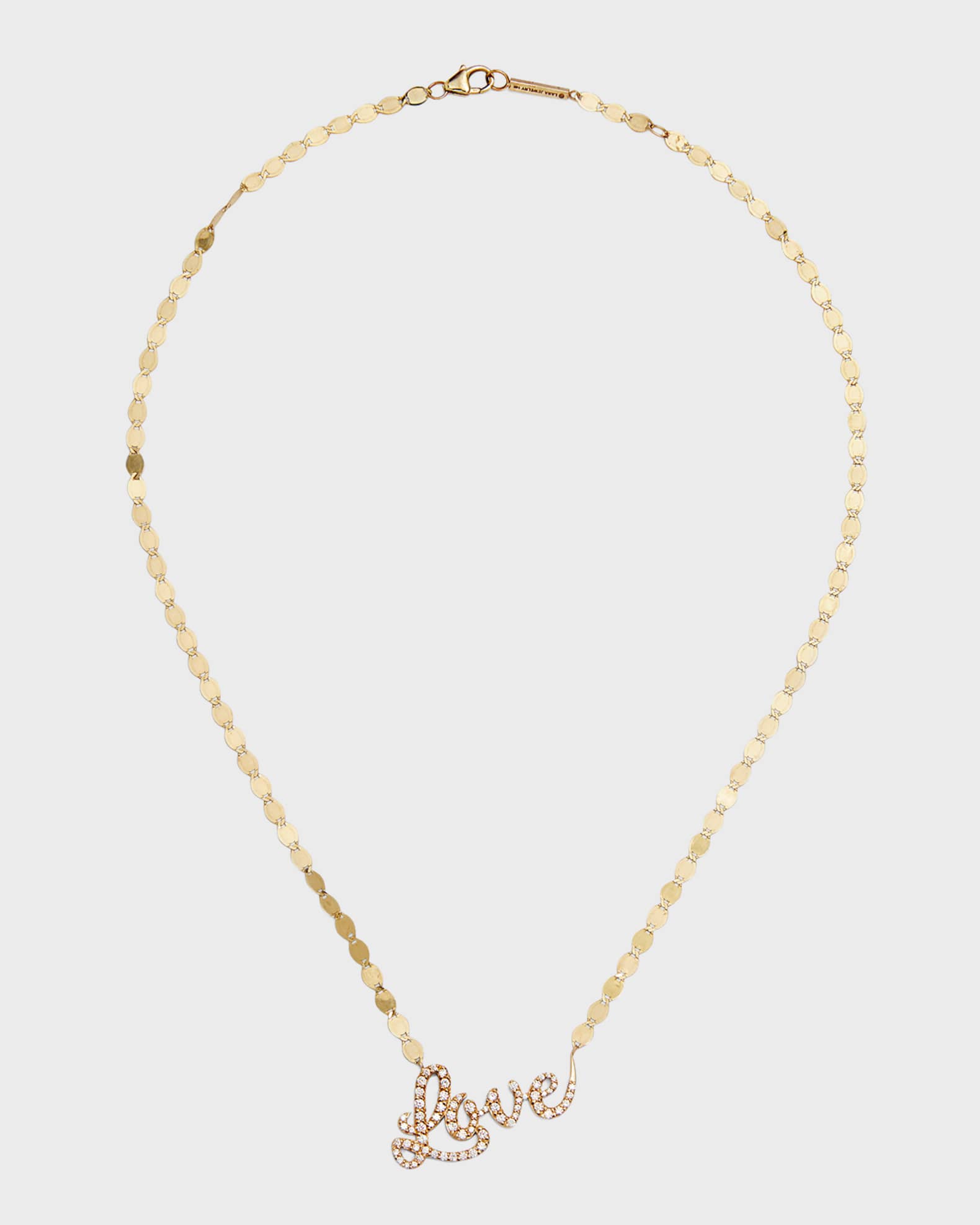 Flawless Cursive "Love" on Chain Necklace 0