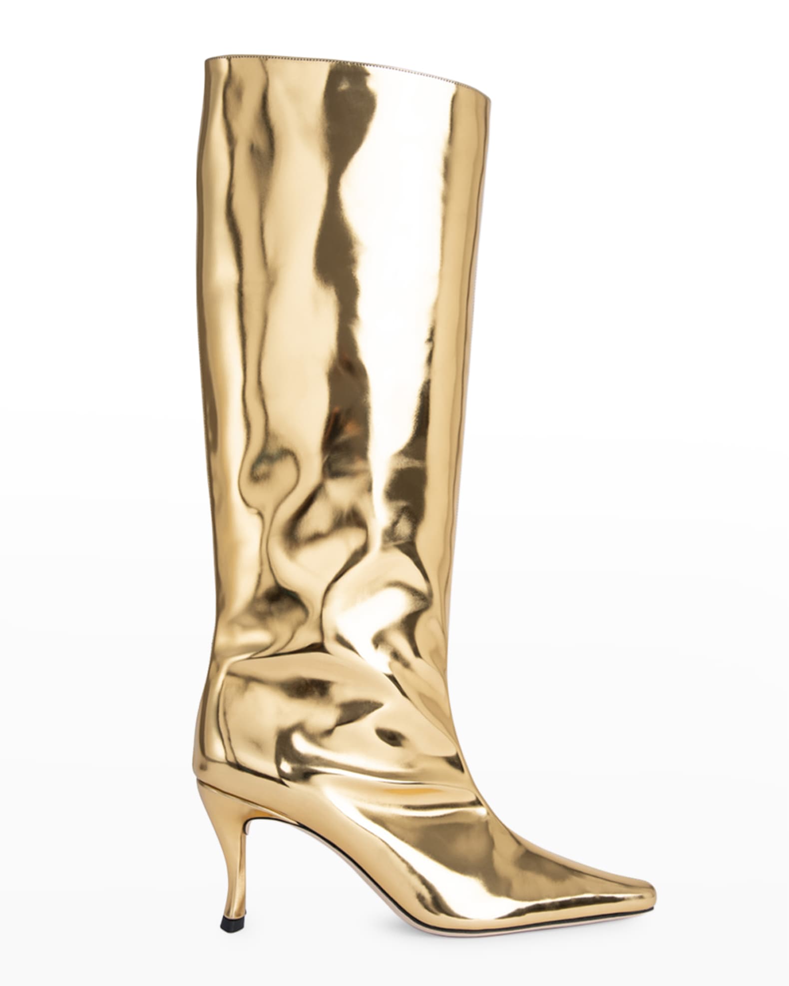 Gold metallic boots clearance
