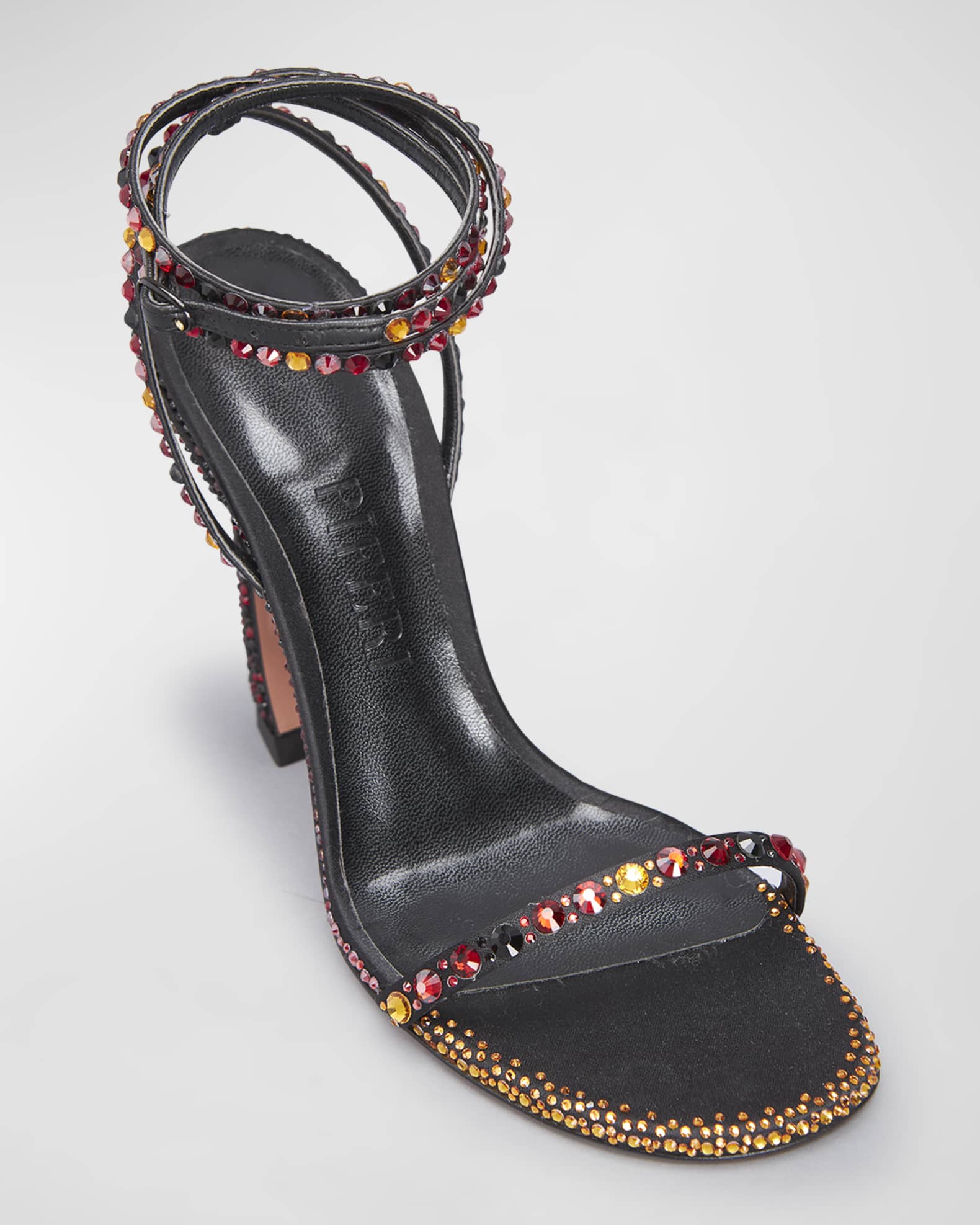 Piferi Fade Satin Crystal AnkleStrap Sandals Neiman Marcus