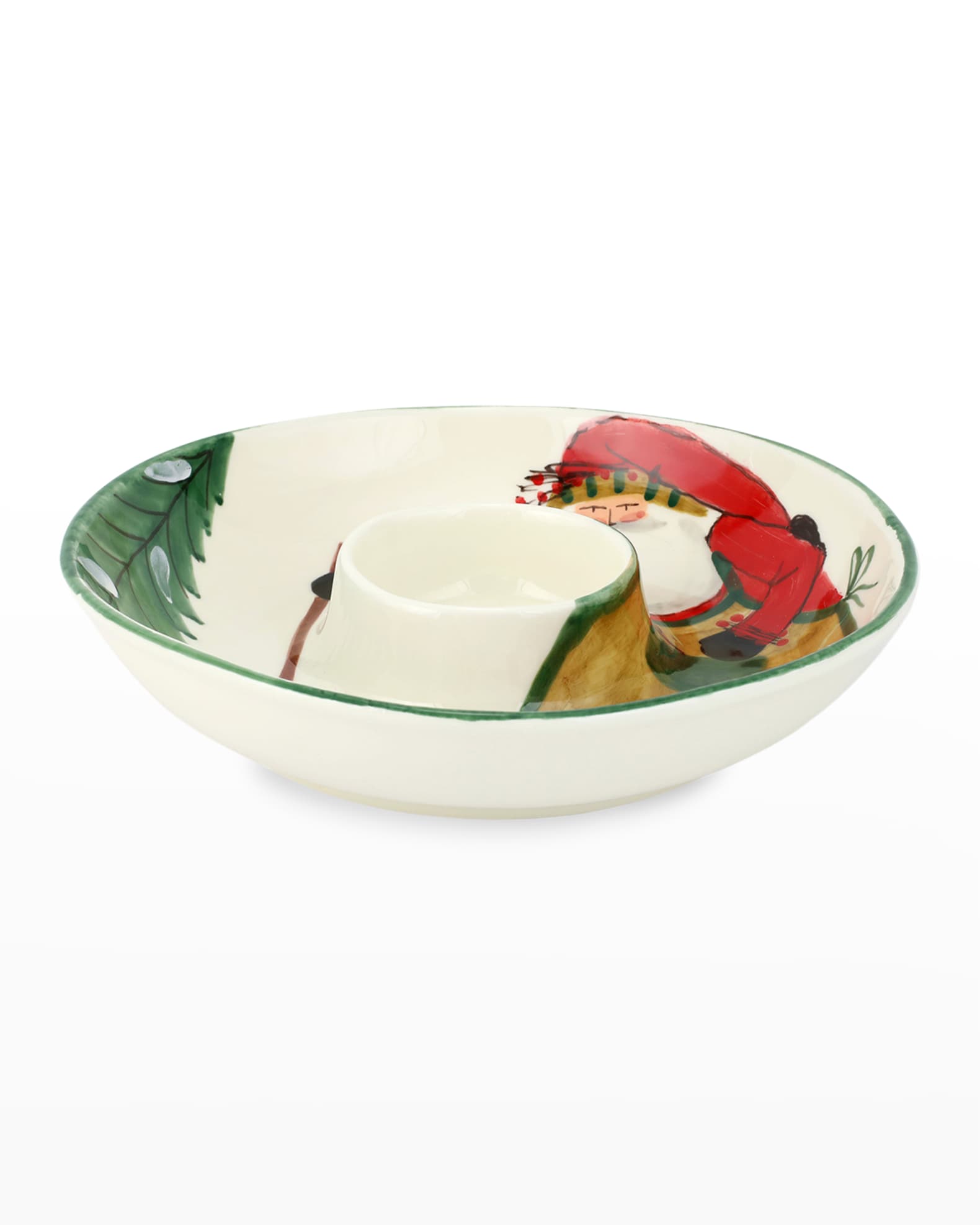 Vietri Old St. Nick Chip and Dip Bowl Neiman Marcus