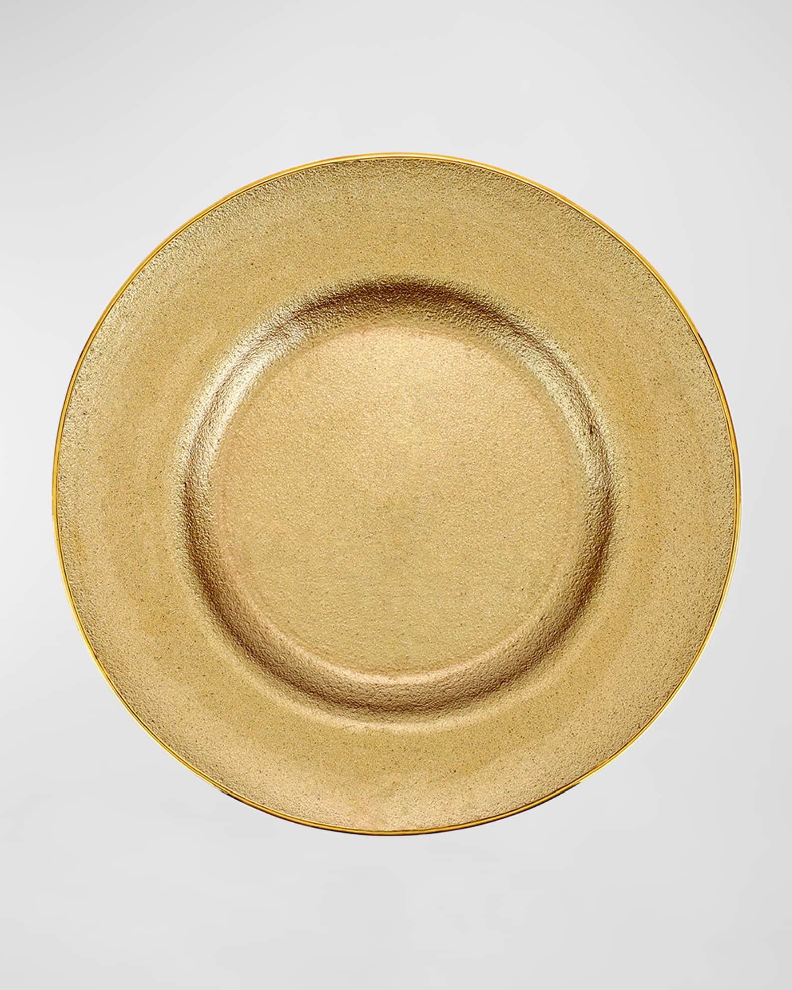 Vietri Metallic Golden Glass Dinner Plate Neiman Marcus