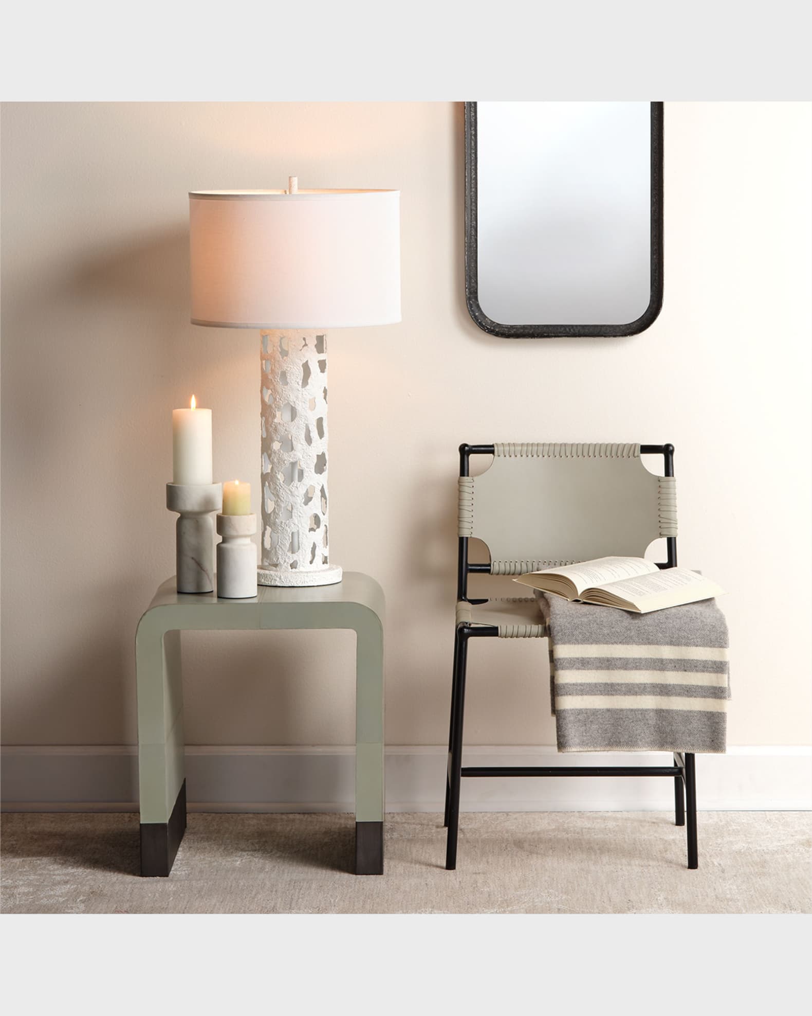 Asher Leather Dining Chair 1