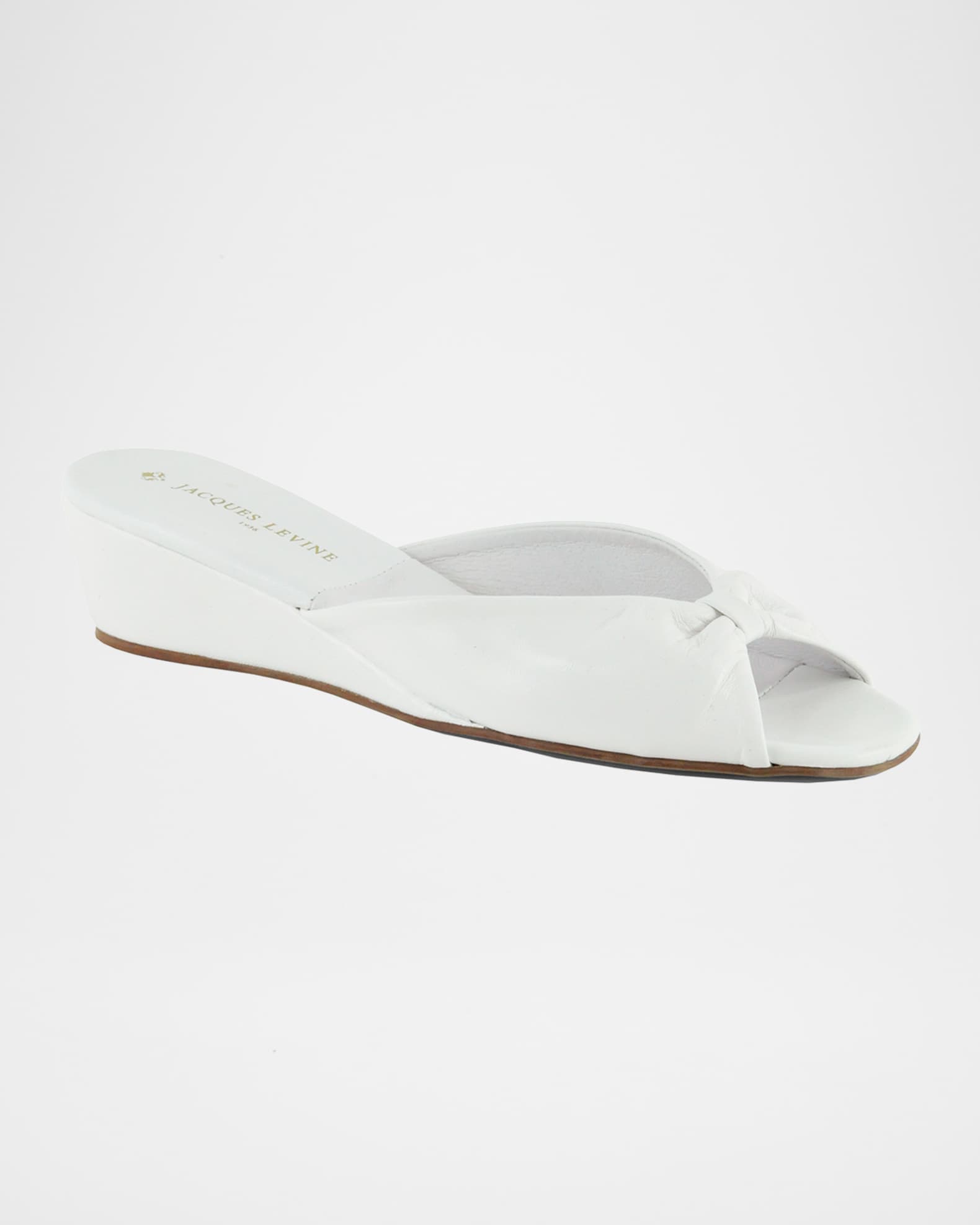 Leather Open-Toe Slippers 1