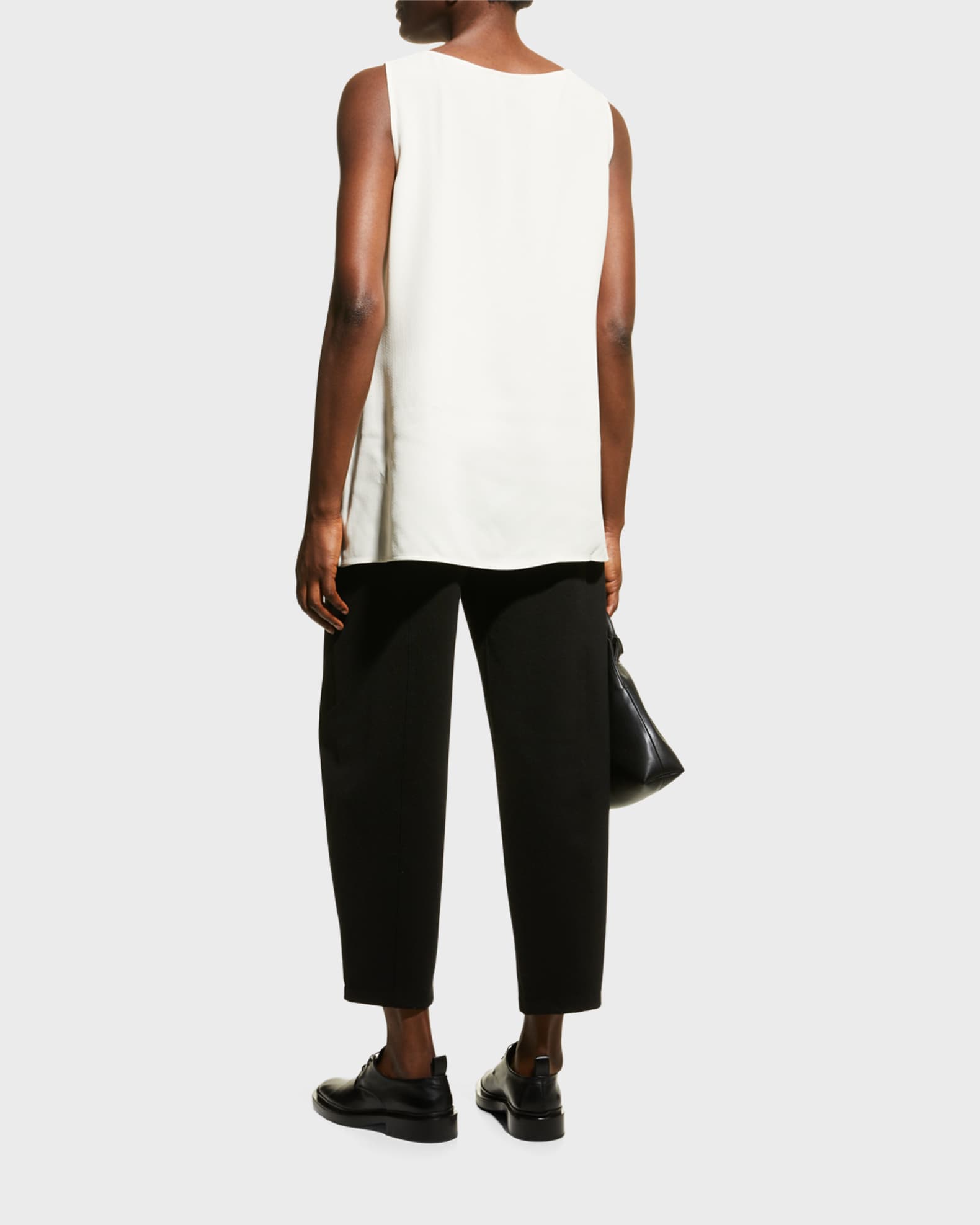 Eileen Fisher Pleated Ponte Lantern Ankle Pants Neiman Marcus