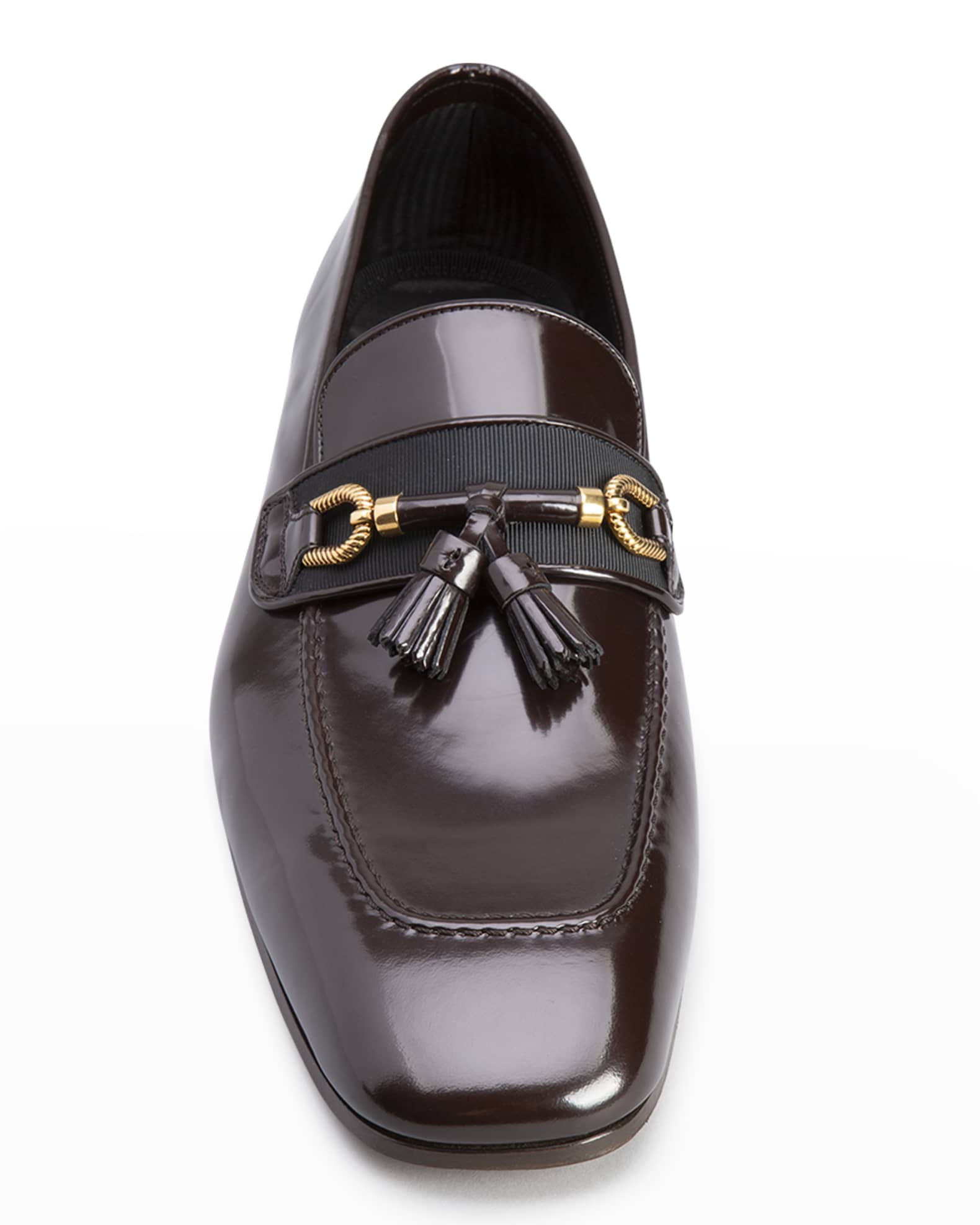 TOM FORD Men's Jack Patent Leather Horsebit Loafers | Neiman Marcus