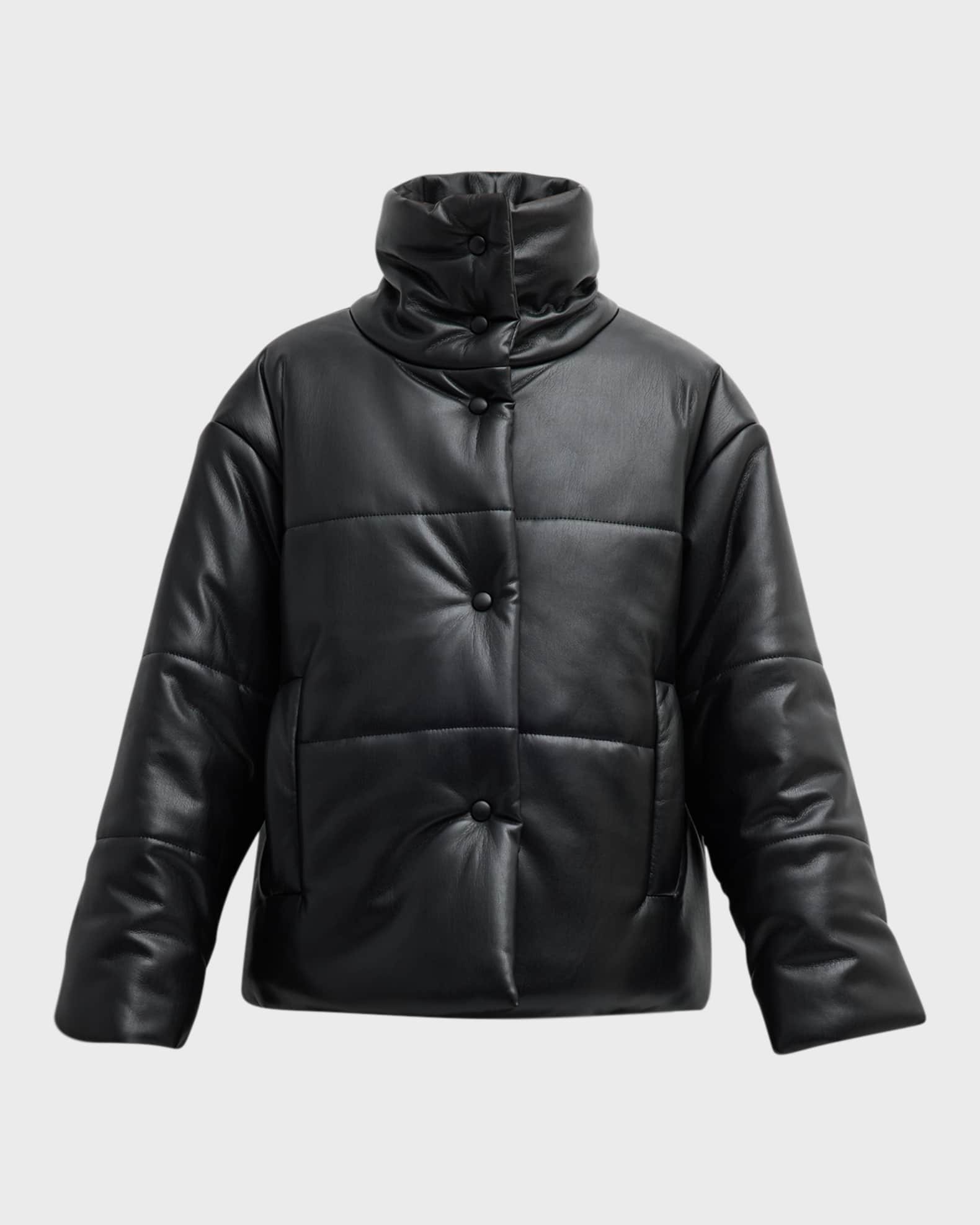 Nanushka hide faux leather puffer jacket deals