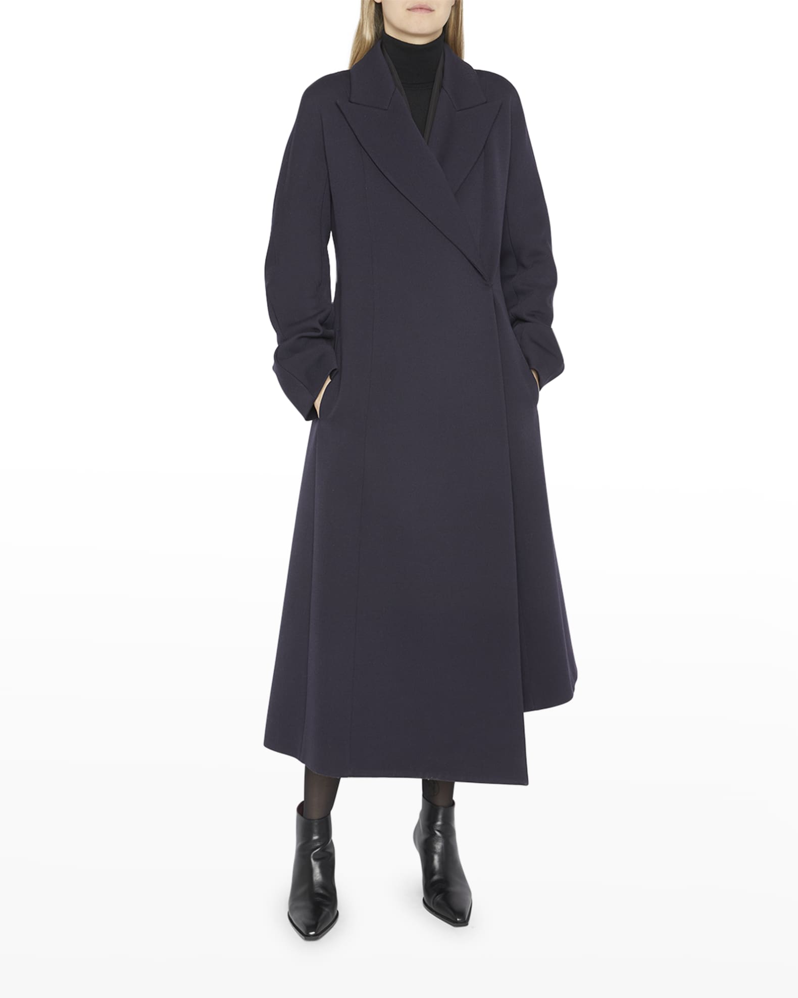 THE ROW Catalan Asymmetric A Line Long Coat Neiman Marcus