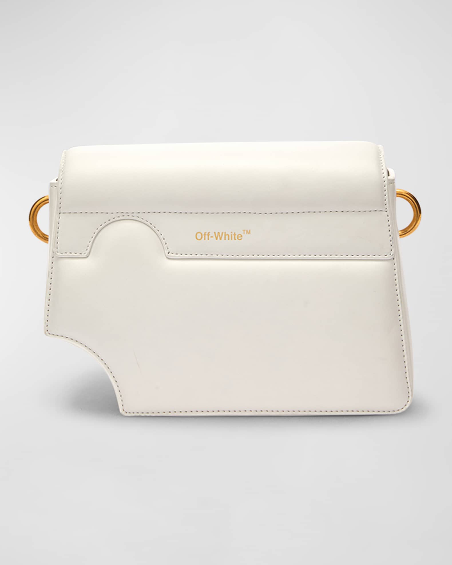 OffWhite Burrow 24 Cutout Leather Shoulder Bag Neiman Marcus