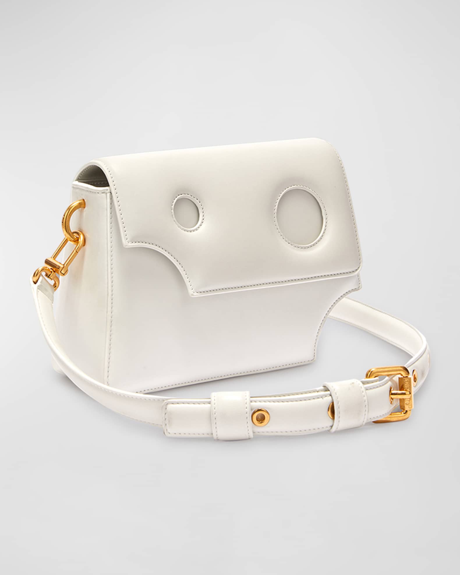 OffWhite Burrow 24 Cutout Leather Shoulder Bag Neiman Marcus