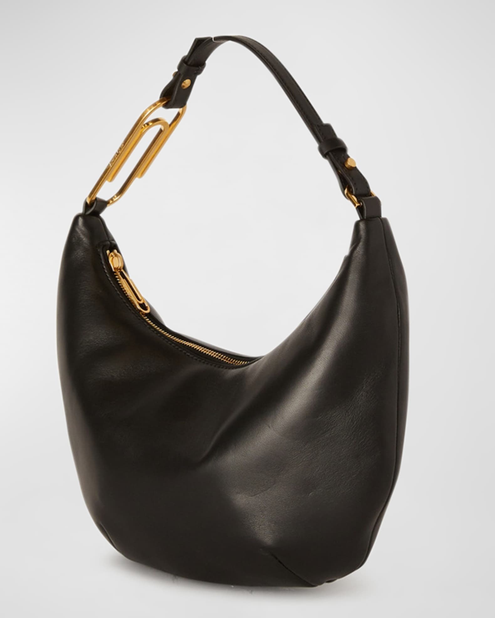 Off-White Paperclip Calf Leather Hobo Bag | Neiman Marcus