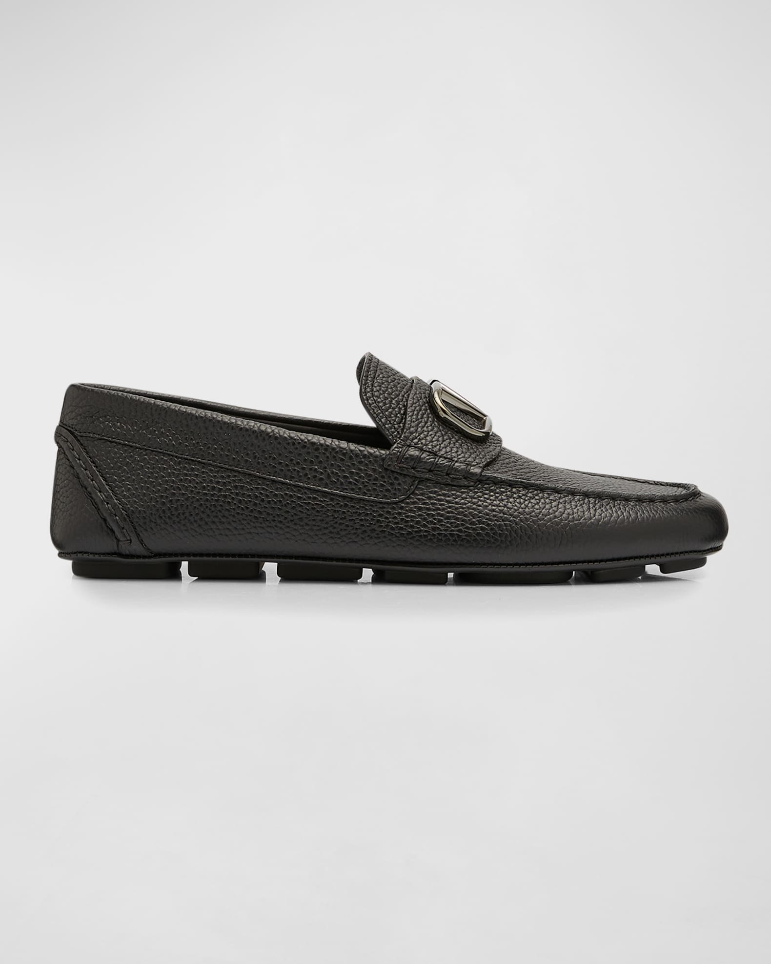 Men's V-Logo Leather Drivers 0