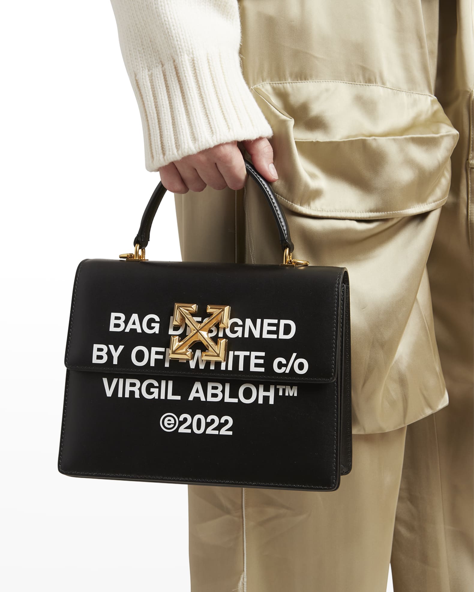 Off-White Jitney Met Quote Top-Handle Bag | Neiman