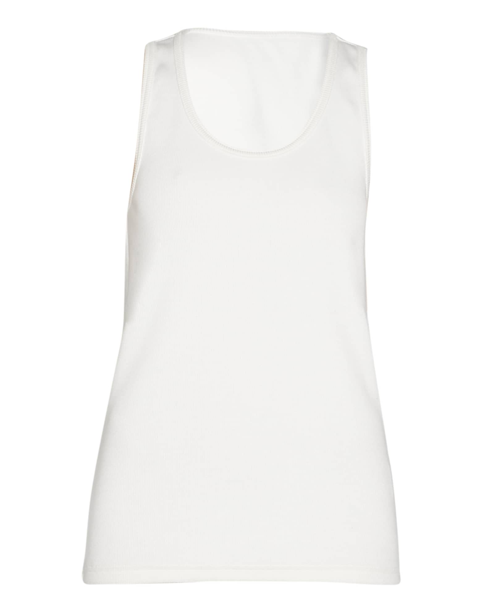 Dry Stretch Cotton Ribbed Tank Top 0