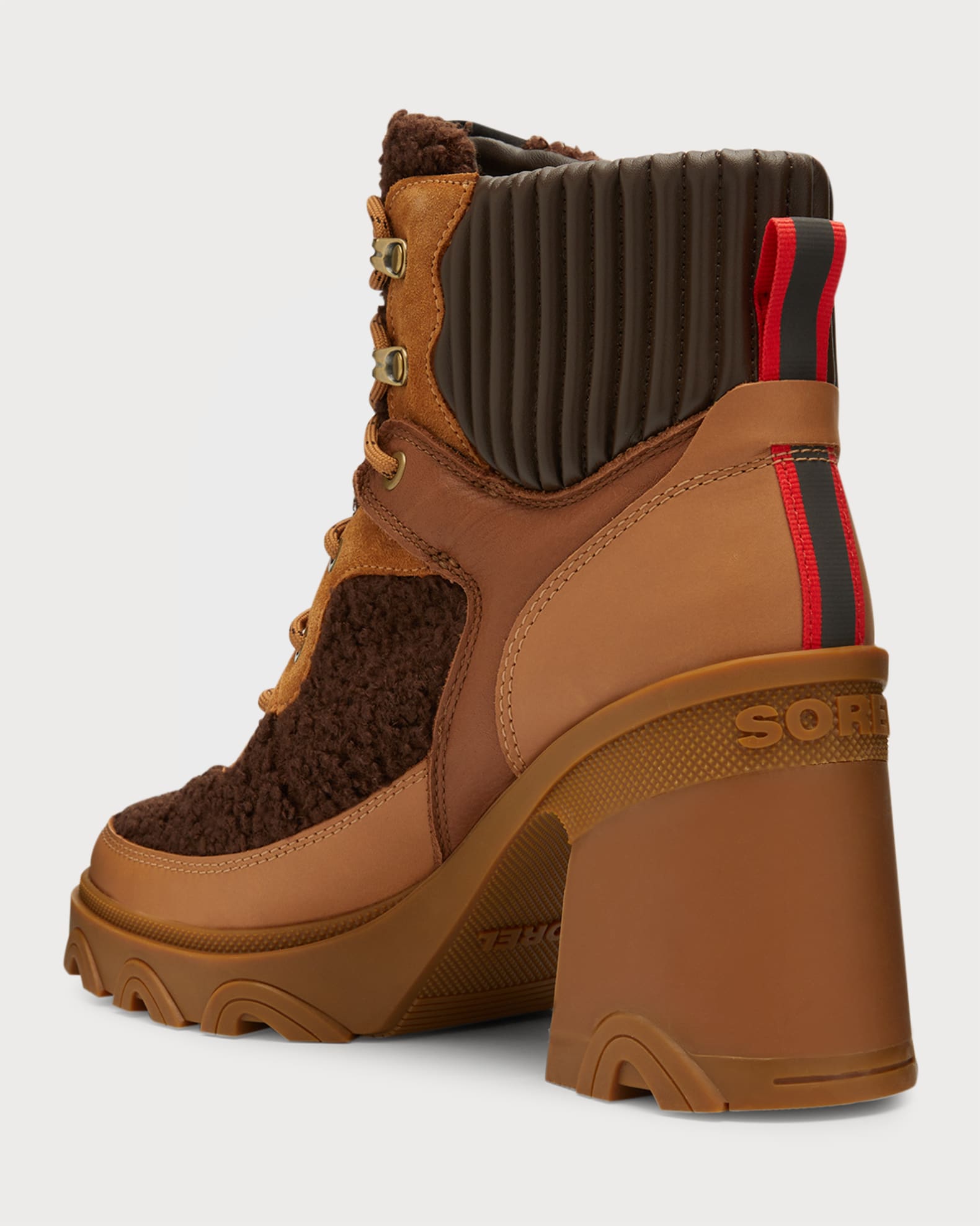 Sorel Brex Faux Shearling Block-Heel Boots | Neiman Marcus
