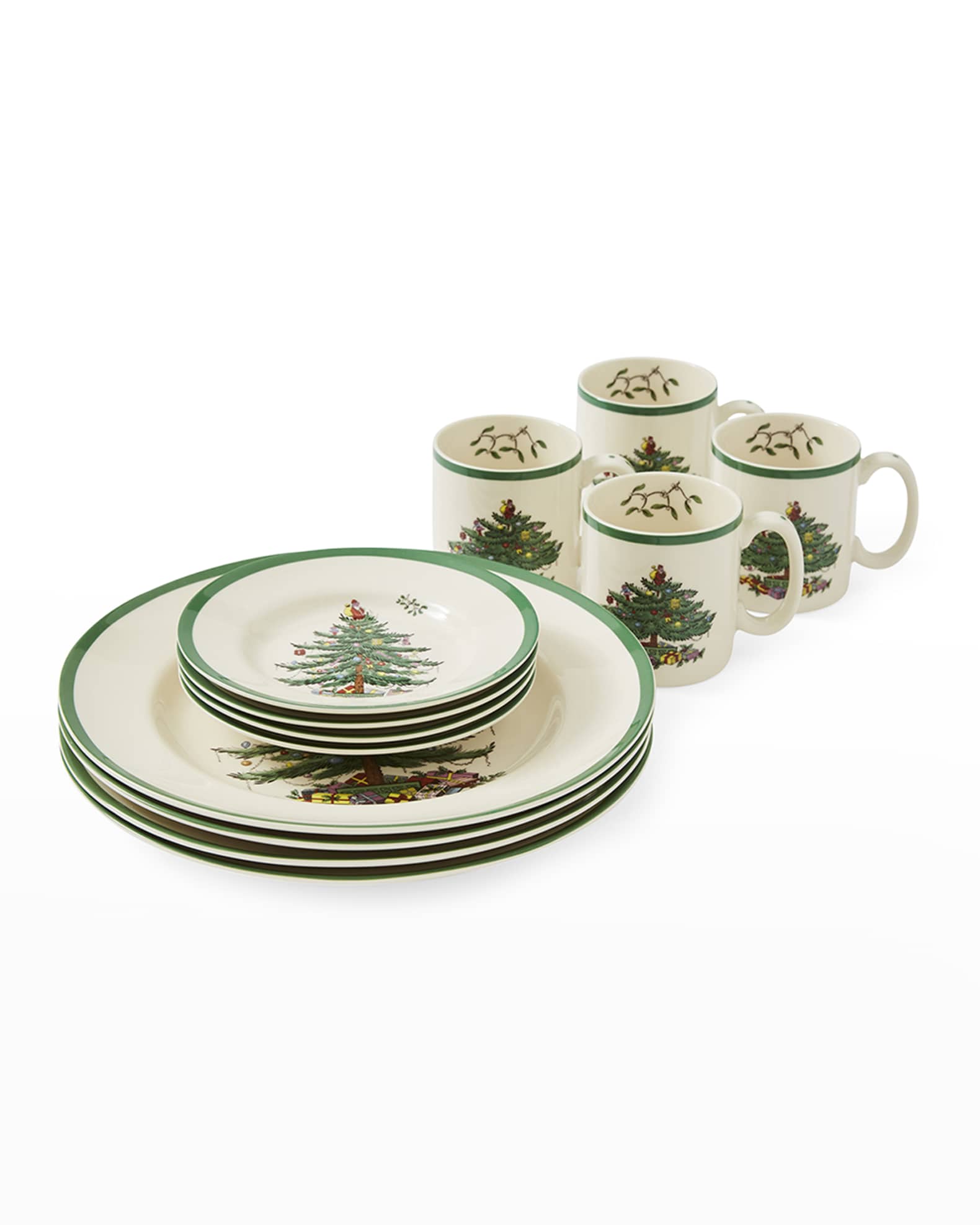Spode Christmas Tree 12-Piece Dinnerware Set | Neiman Marcus