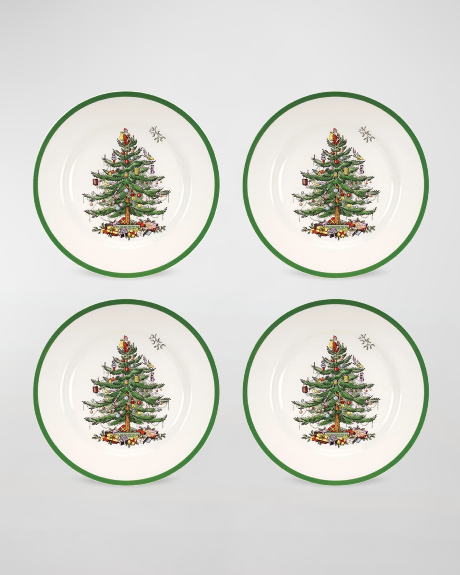 Spode Christmas Tree Set of 4 Dinner Plates Neiman Marcus