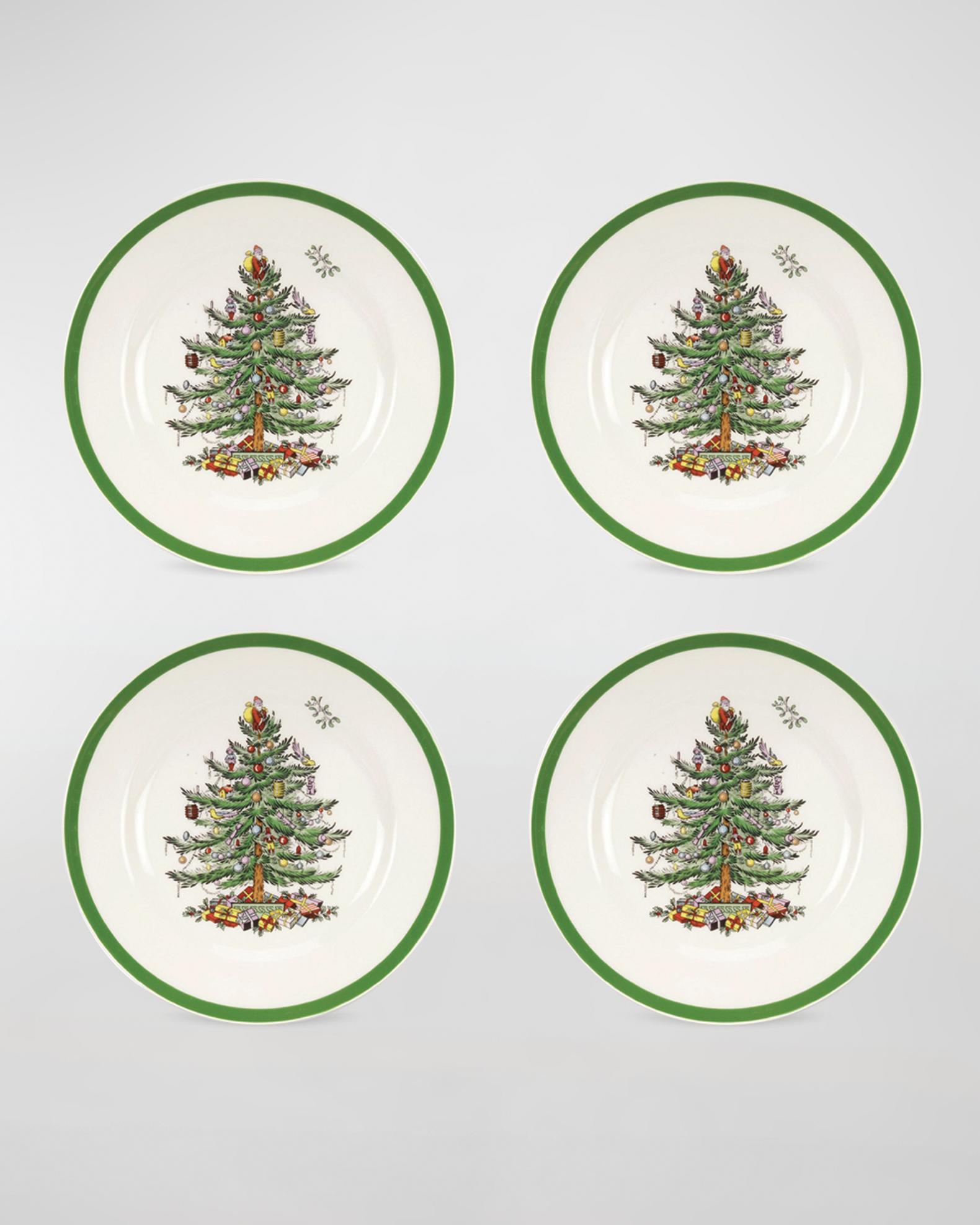 Spode Christmas Rose Accent Salad Plate 4708445 – Bone China, 8 1/8", Green