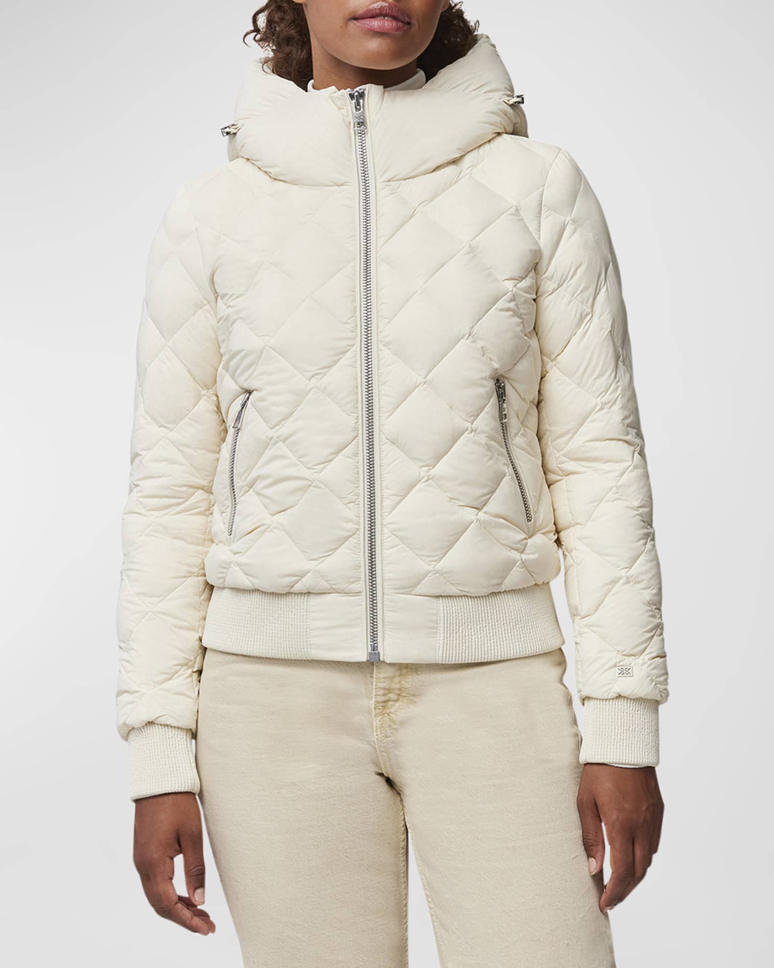 Soia & Kyo Senna Lightweight Down Bomber Jacket- Ruby