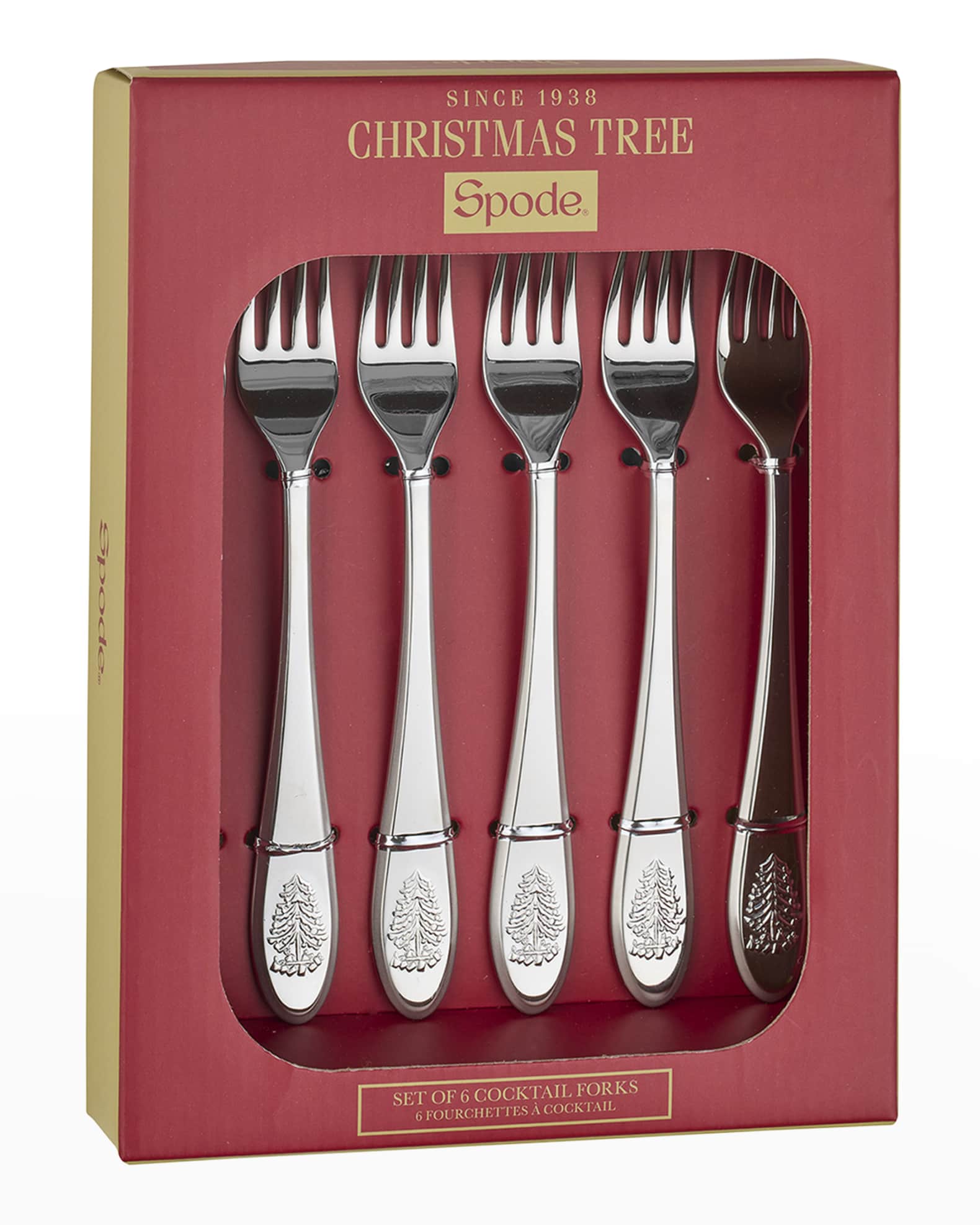 Christmas Tree Set of 6 Cocktail Forks