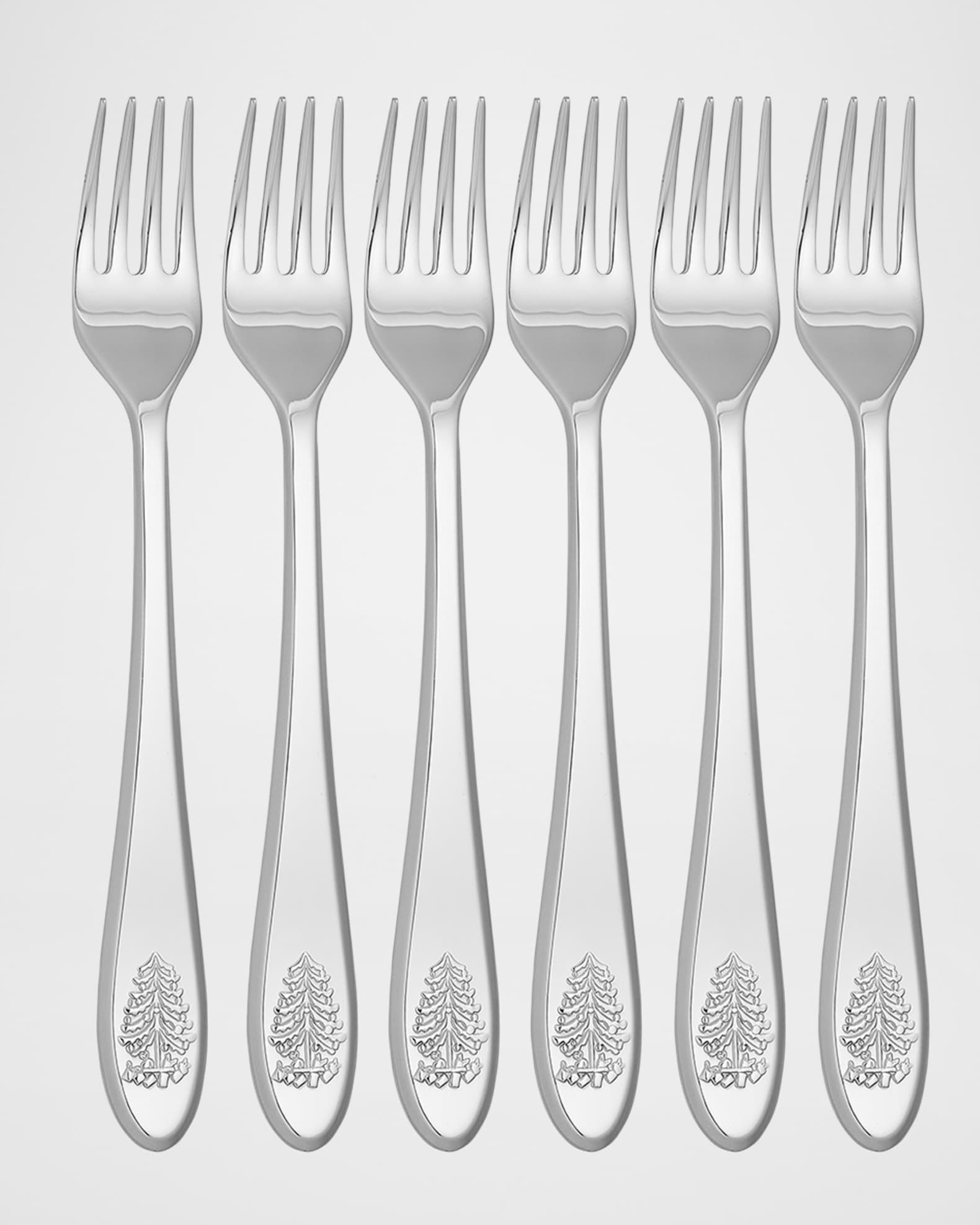 Spode Christmas Tree Set of 6 Cocktail Forks Neiman Marcus