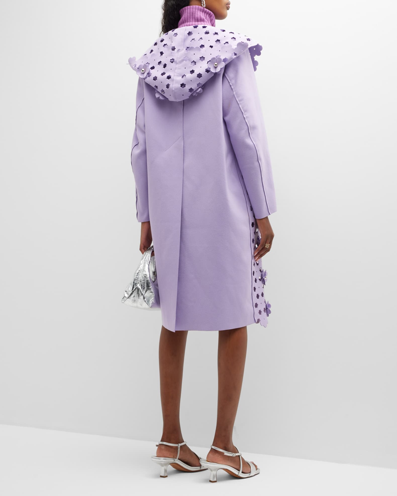 Laser Cut Floral Coat