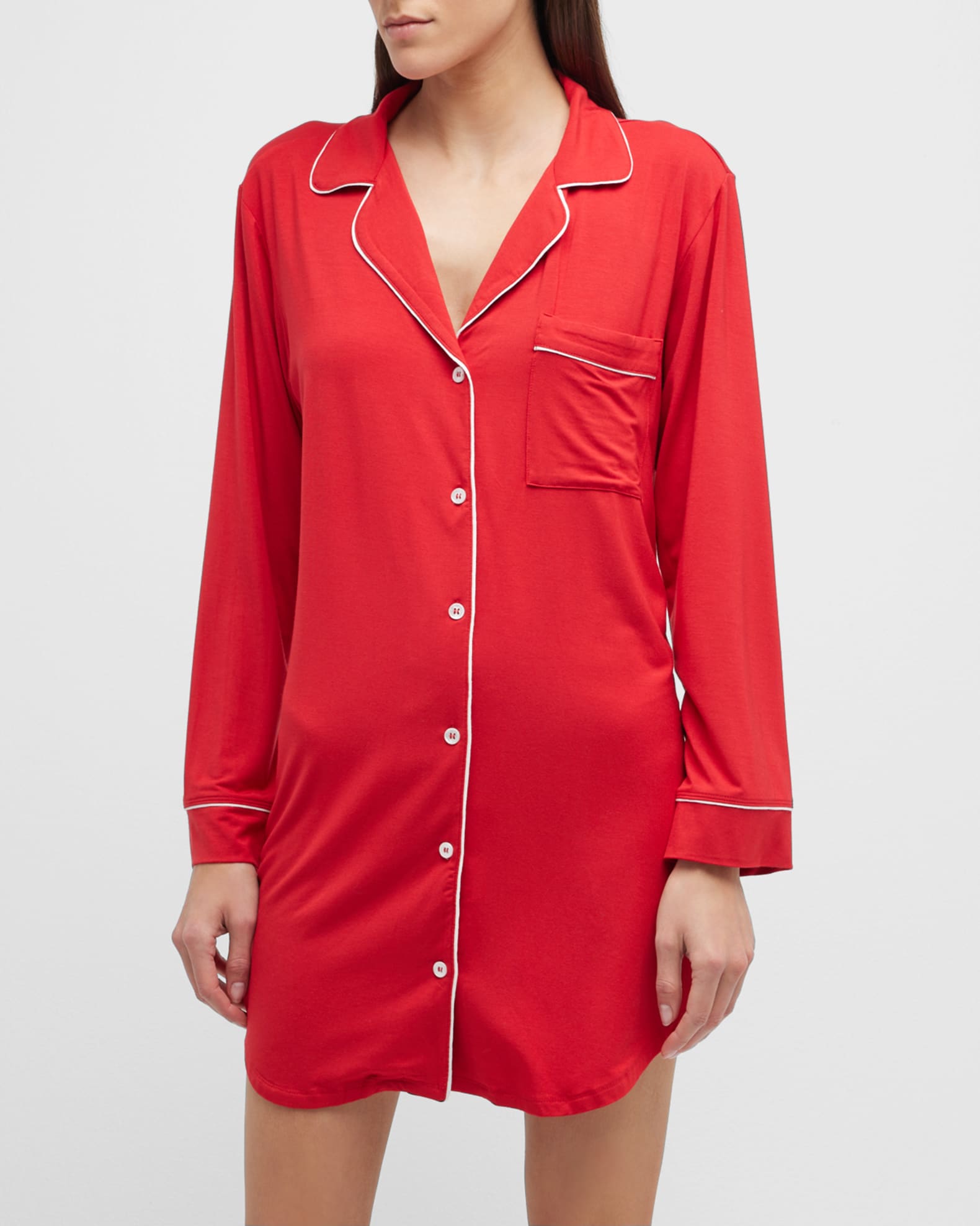 Eberjey Gisele Button-Down Sleepshirt | Neiman Marcus