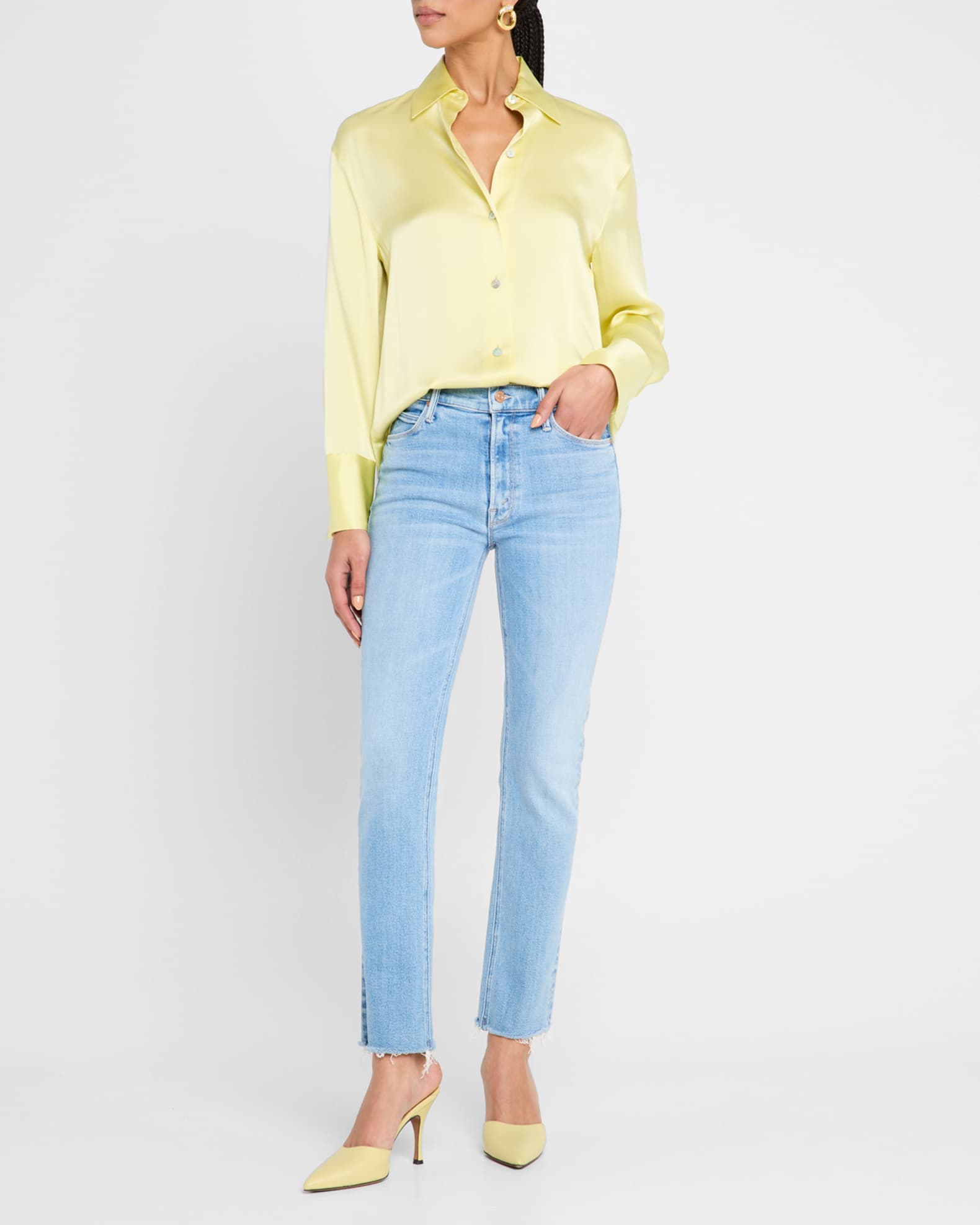 The Dazzler Ankle Fray Cropped Straight Jeans 1