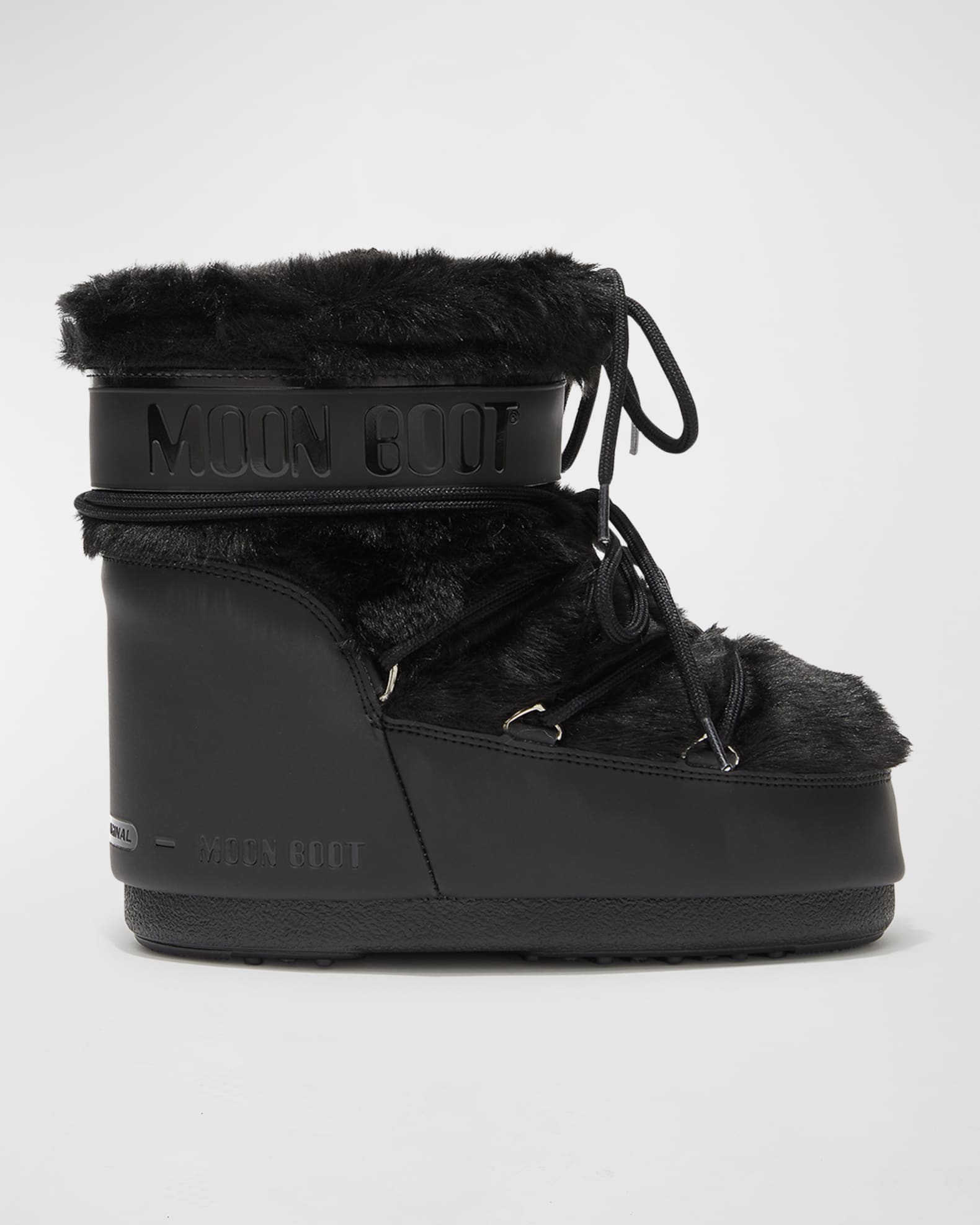 Womens DIOR Moon Boots Ski Black Logo Winter Snow Fur Size 36-38