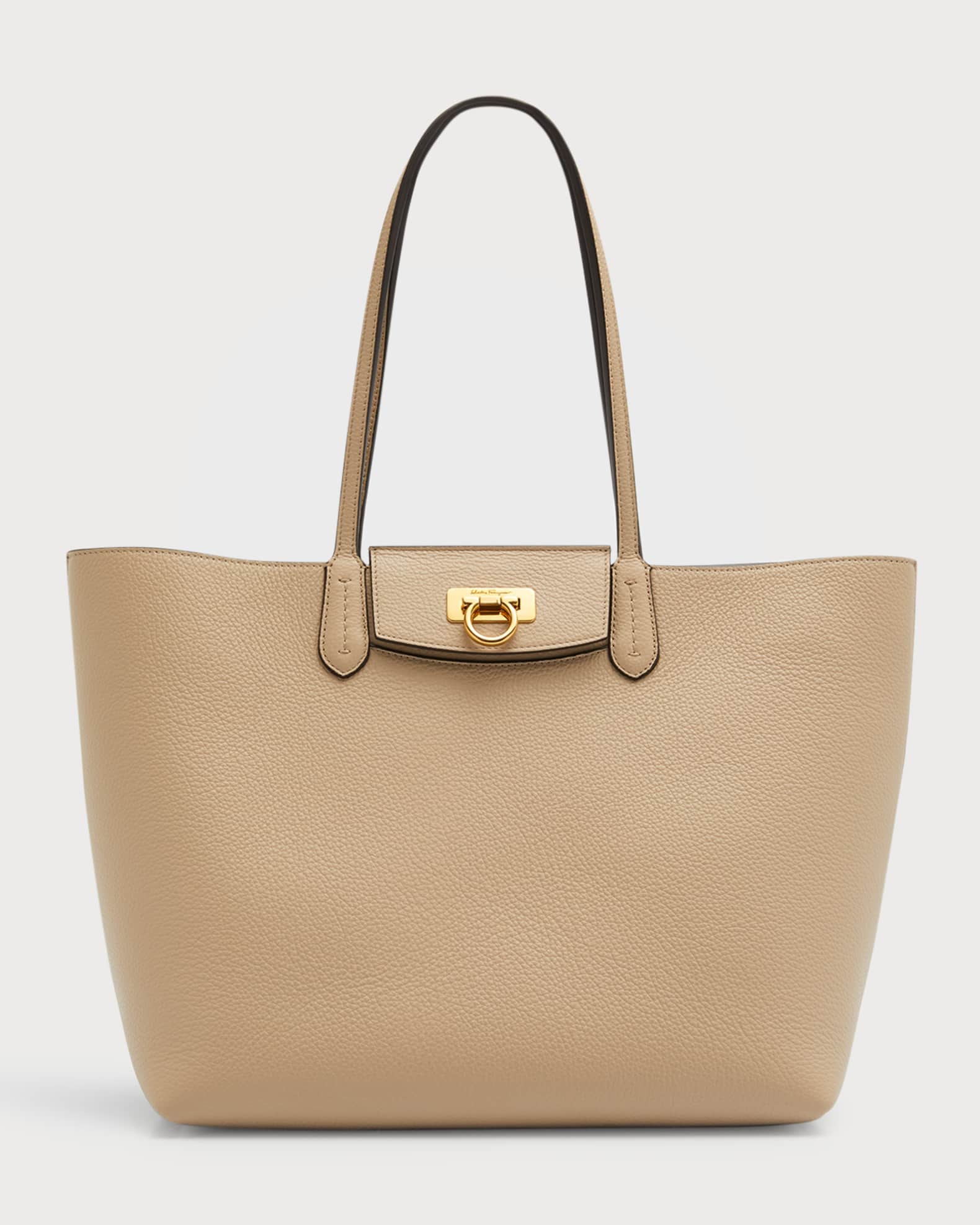 Ferragamo Gancio Leather Travel Tote Bag Neiman Marcus