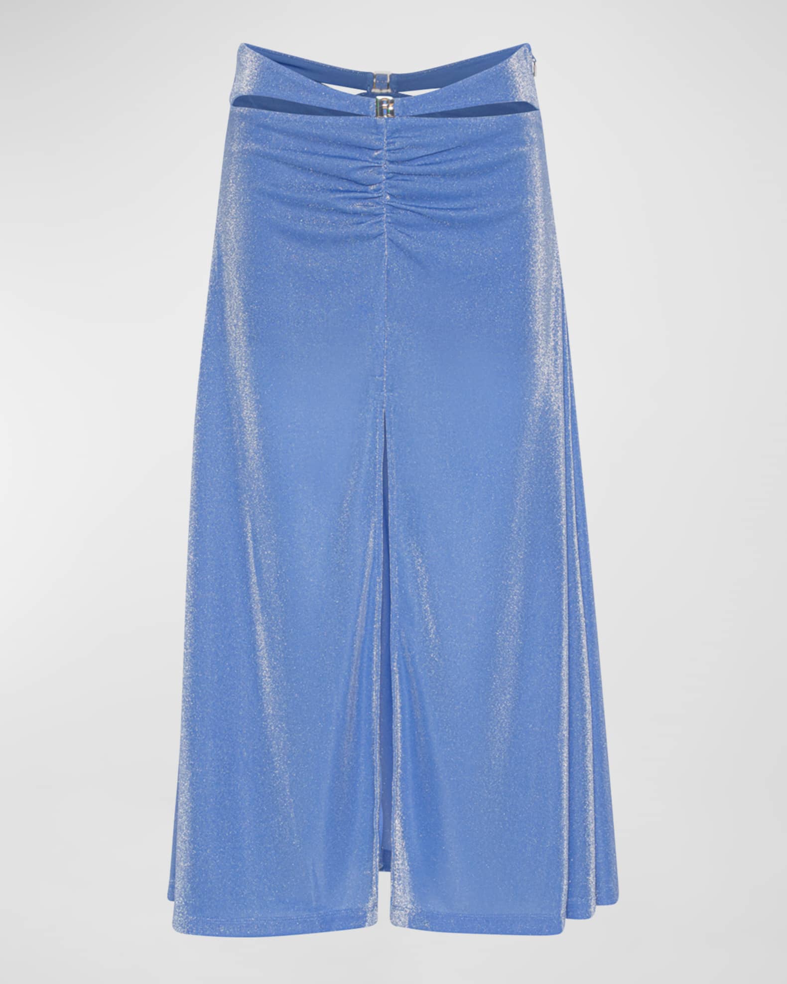 Metallic Cut-Out Midi Skirt 1