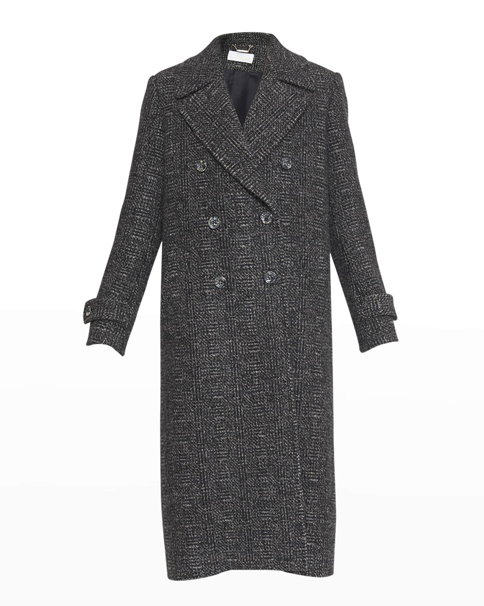 Chloe Lower Impact Wool Alpaca Tweed Coat | Neiman Marcus