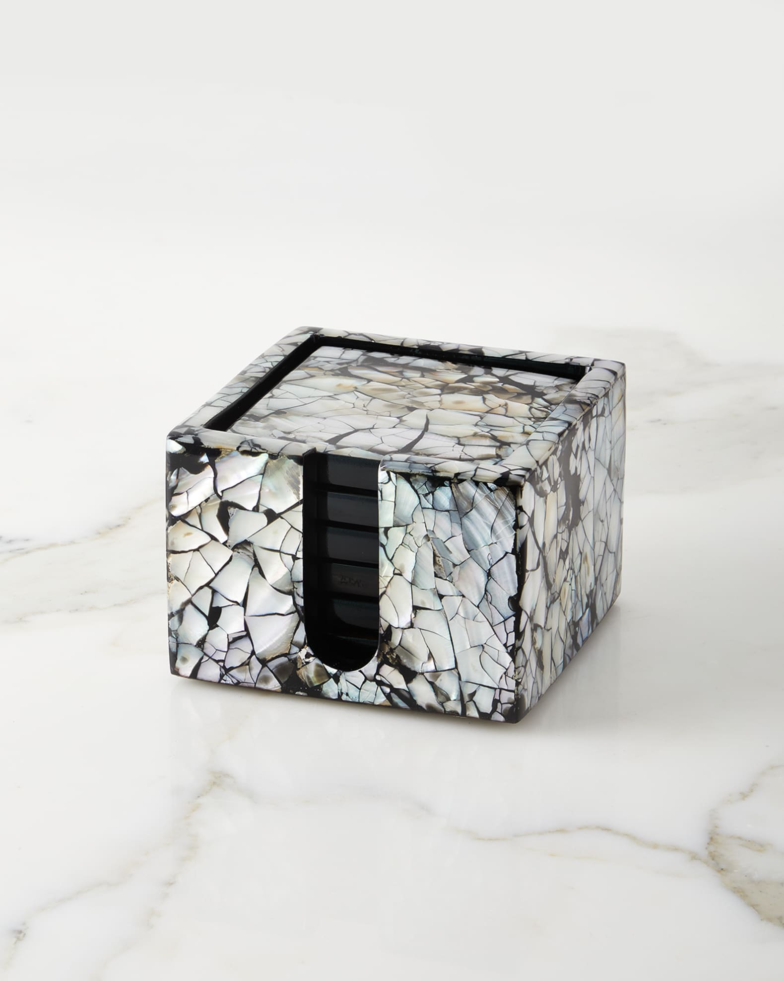 LADORADA Rainbow Mother of Pearl Coasters, Set of 6