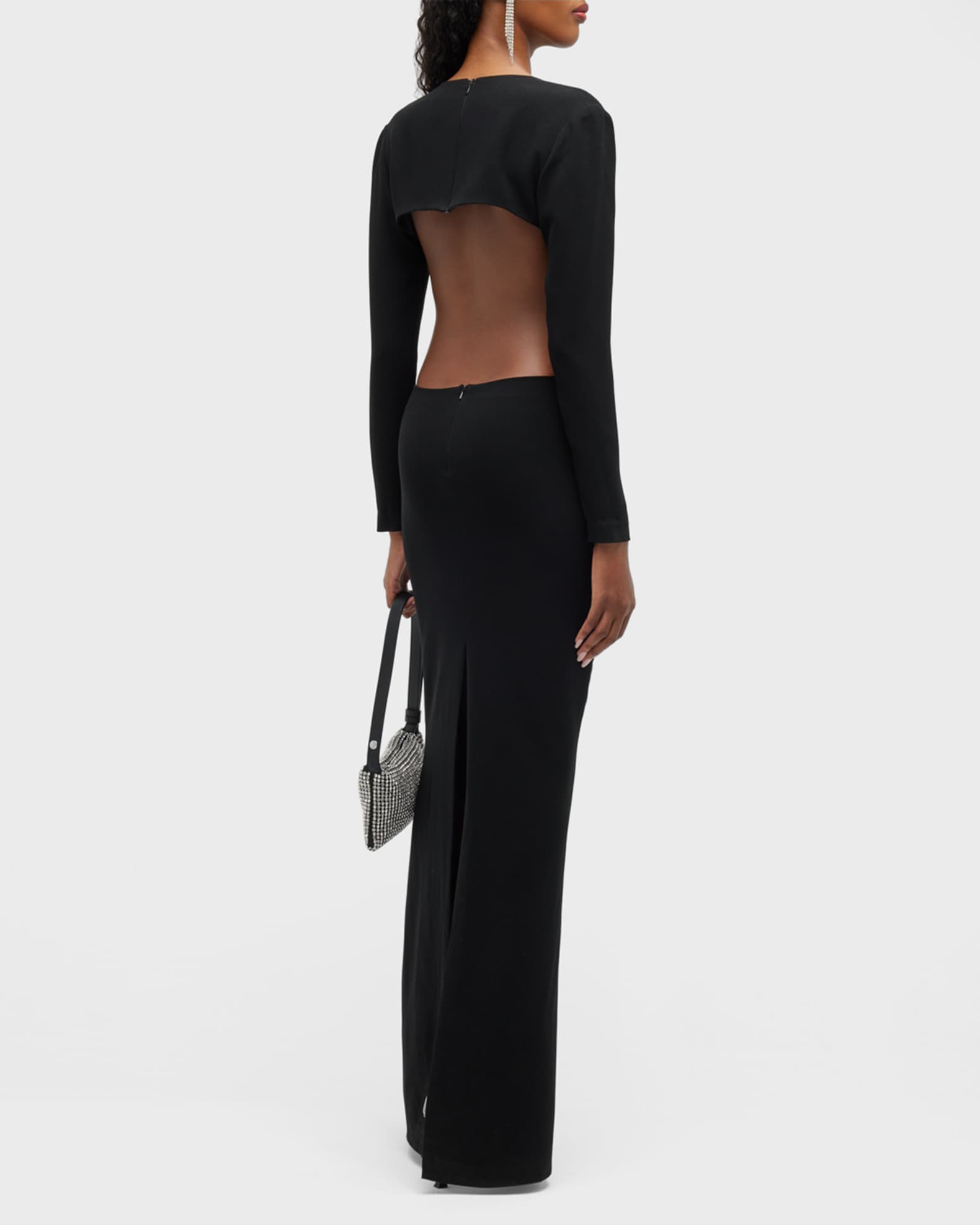 MONOT Long Sleeve Cutout Column Gown | Neiman Marcus
