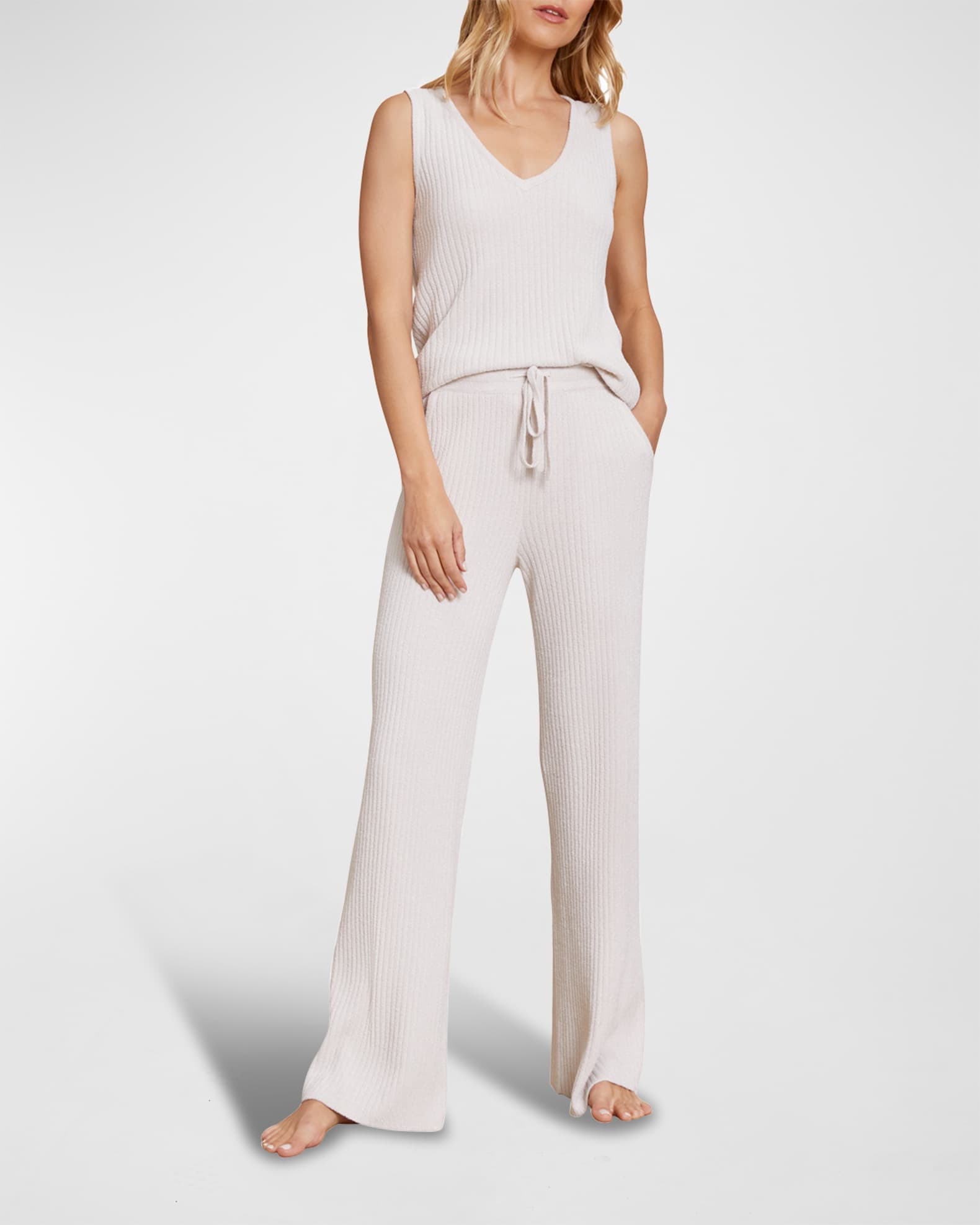 Barefoot Dreams Ribbed WideLeg Lounge Set Neiman Marcus