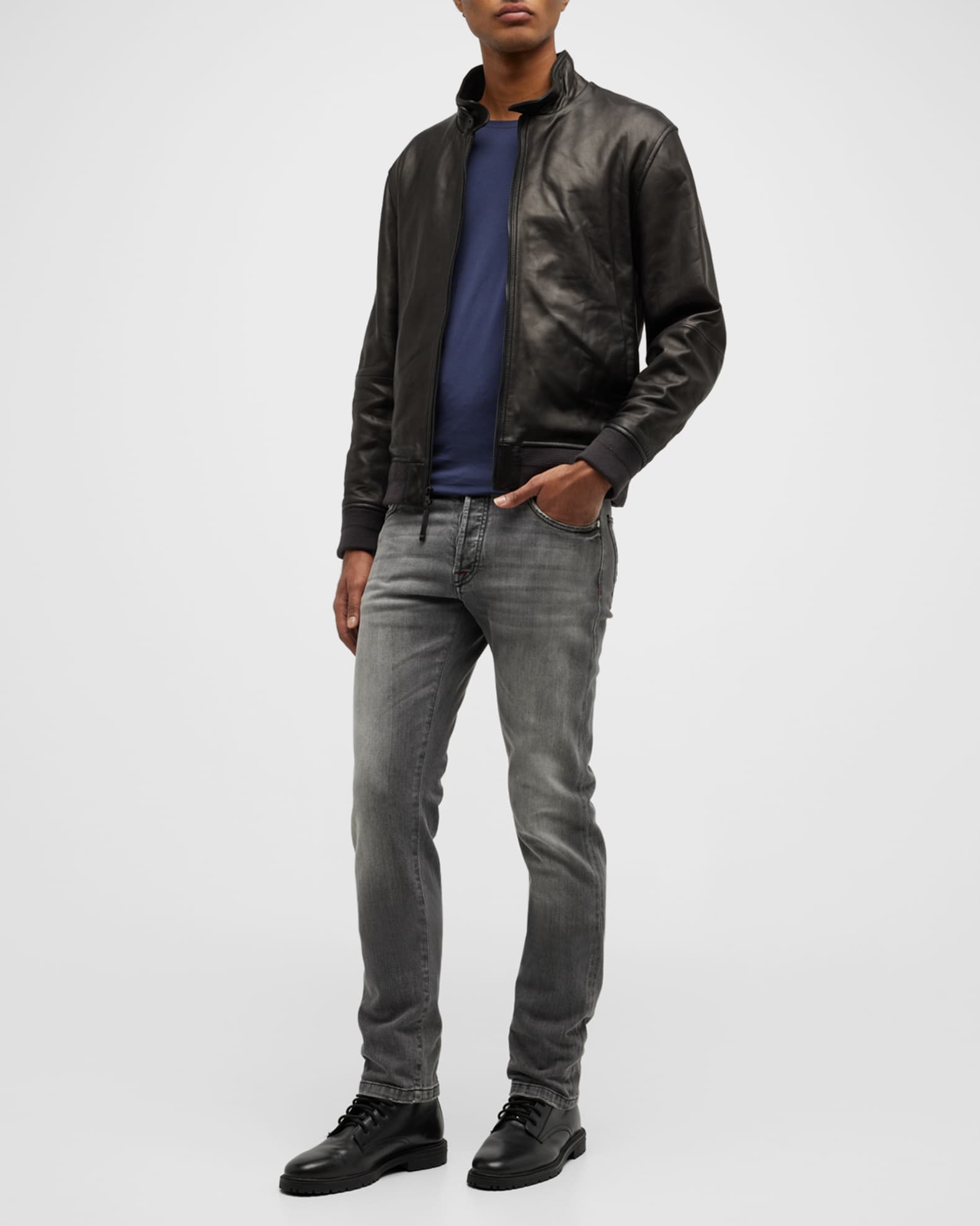 Vince leather jacket mens clearance