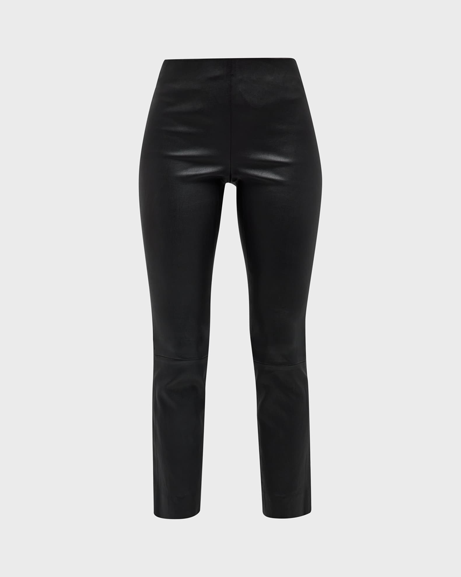Vince Cropped Leather Leggings | Neiman Marcus