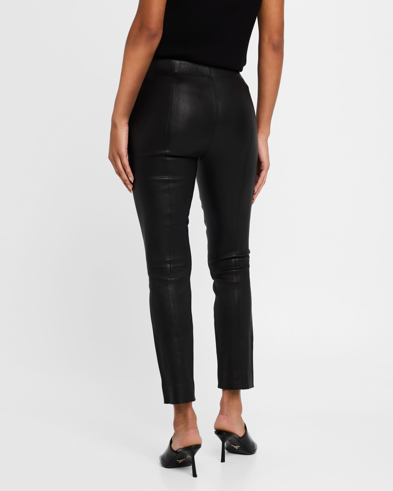 Vince Women s Leather Leggings Black Size Xs