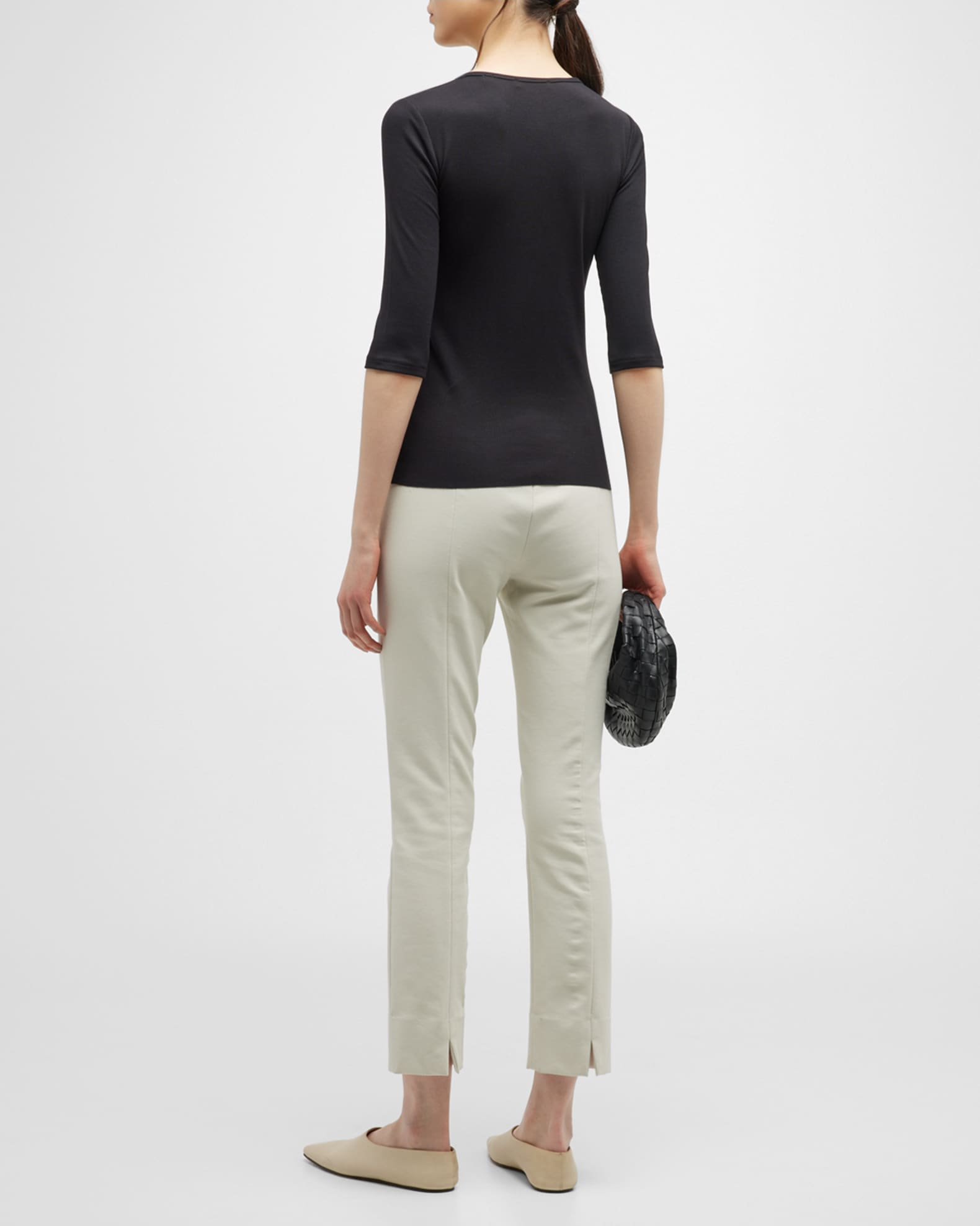 Vince ElbowSleeve Crewneck TShirt Neiman Marcus