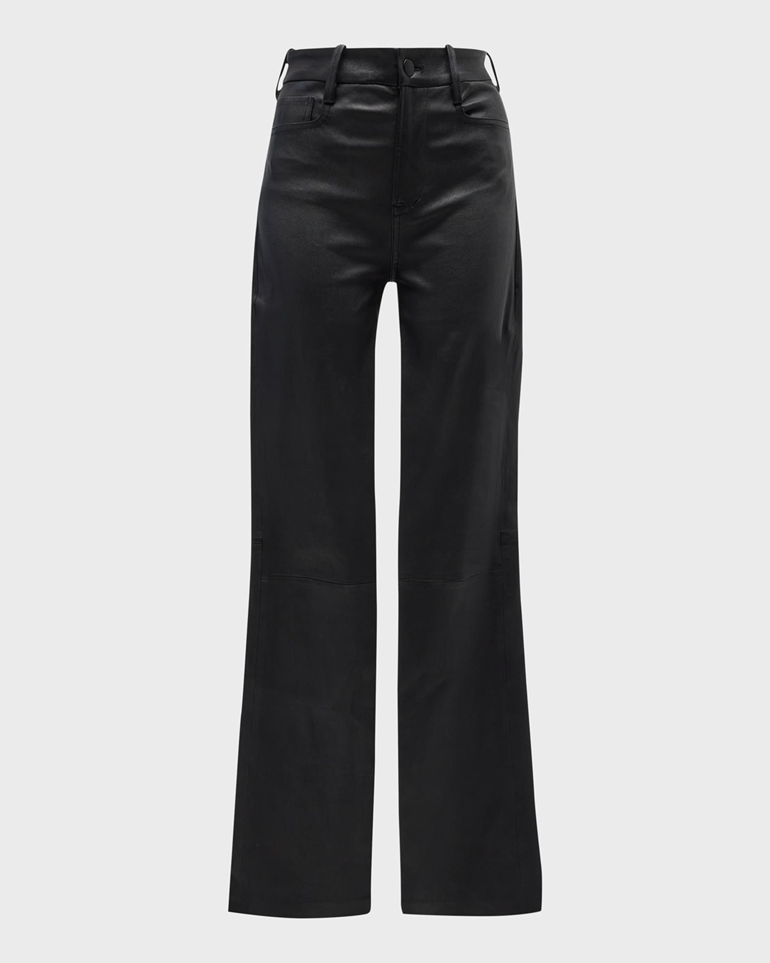 Vince Bootcut Stretch Leather Pants Neiman Marcus