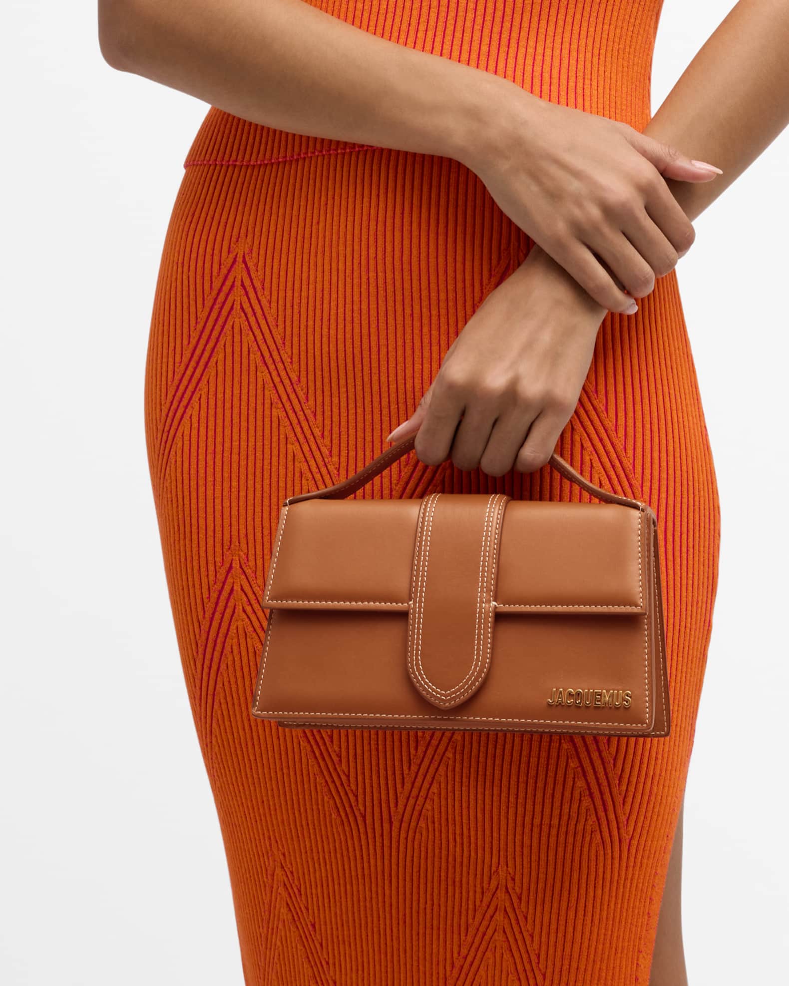 Jacquemus Le Grand Bambino Leather Crossbody Bag | Neiman Marcus